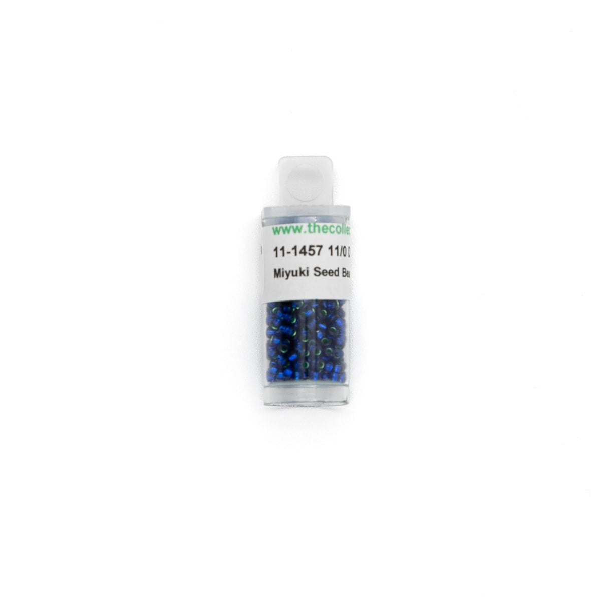 11-1457 Dyed Emerald Silverlined Dark Sapphire bead by The Collection Designs — needlepoint accessory from Angel City