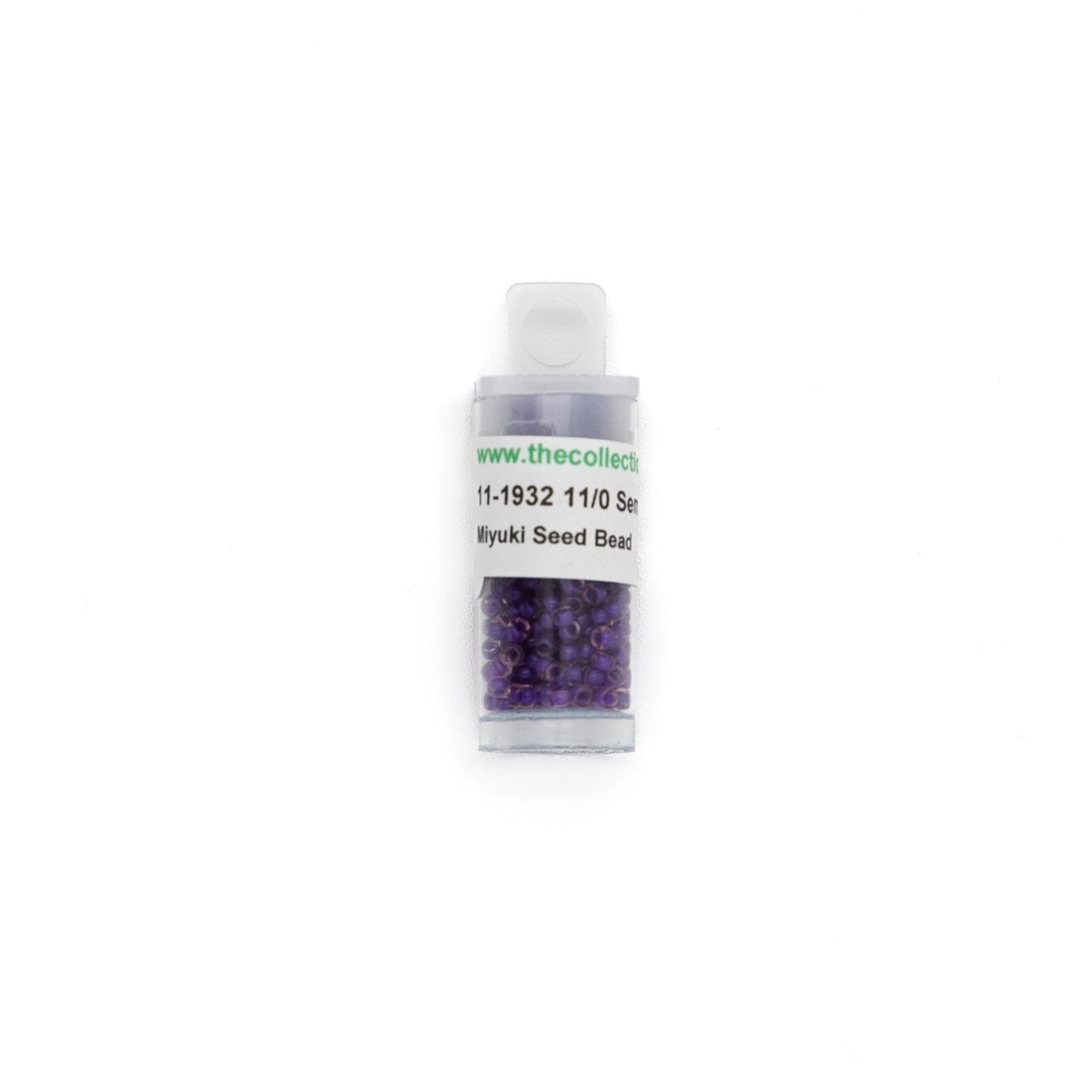 11-1932 Semi-F Dark Lilac Lined bead by The Collection Designs — needlepoint accessory from Angel City Stitchery