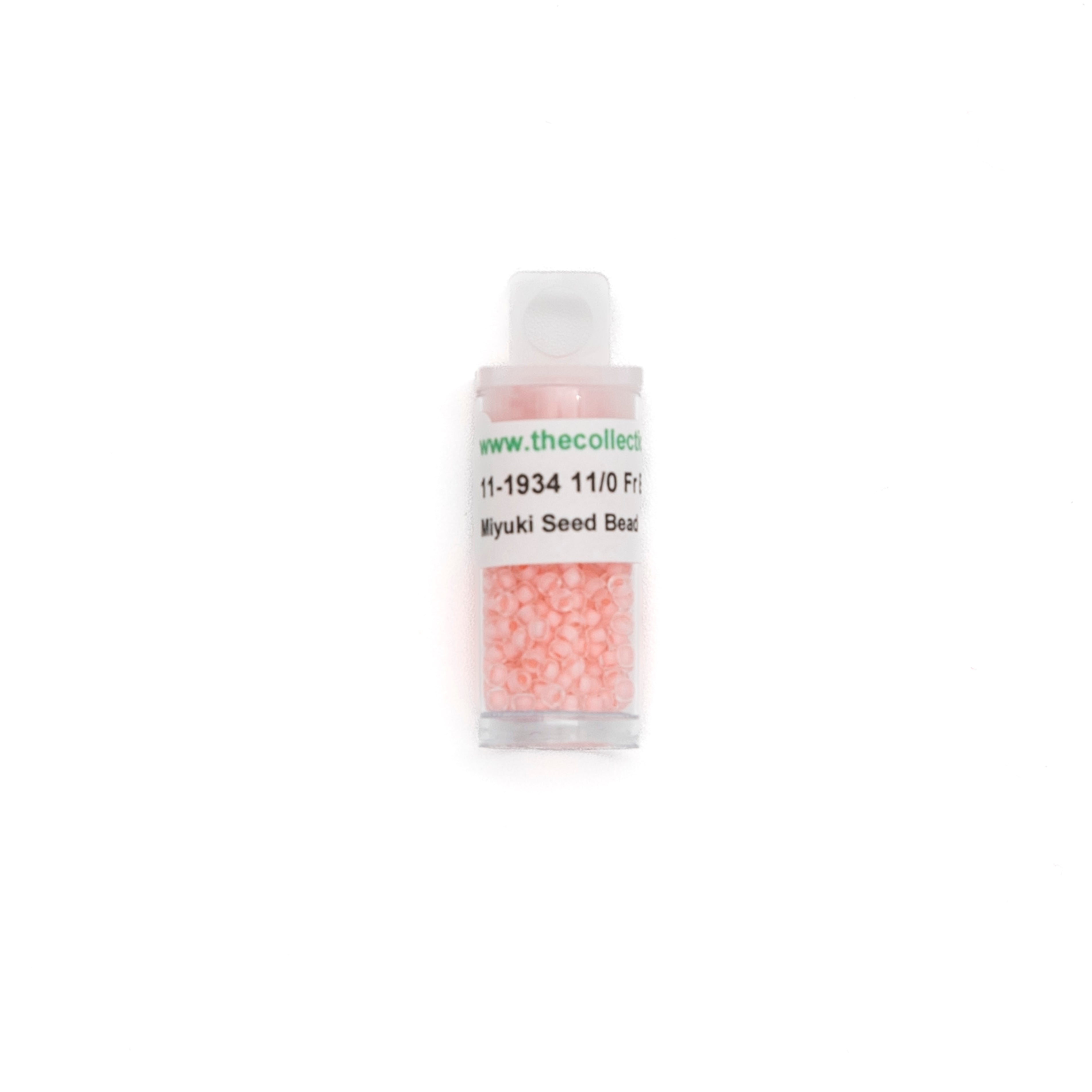 11-1934 Baby Pink Lined Crystal bead by The Collection Designs — needlepoint accessory from Angel City Stitchery