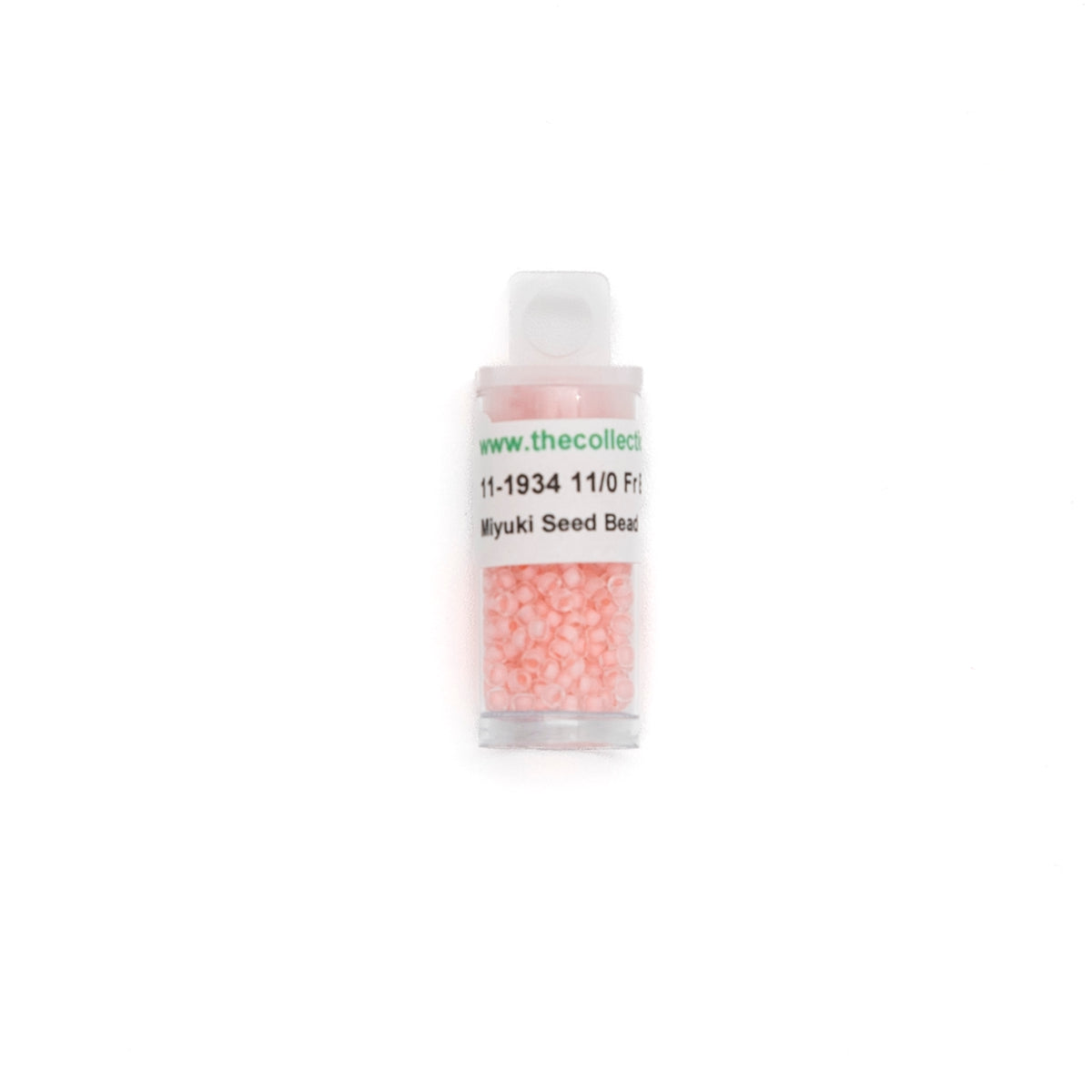 11-1934 Baby Pink Lined Crystal bead by The Collection Designs — needlepoint accessory from Angel City Stitchery