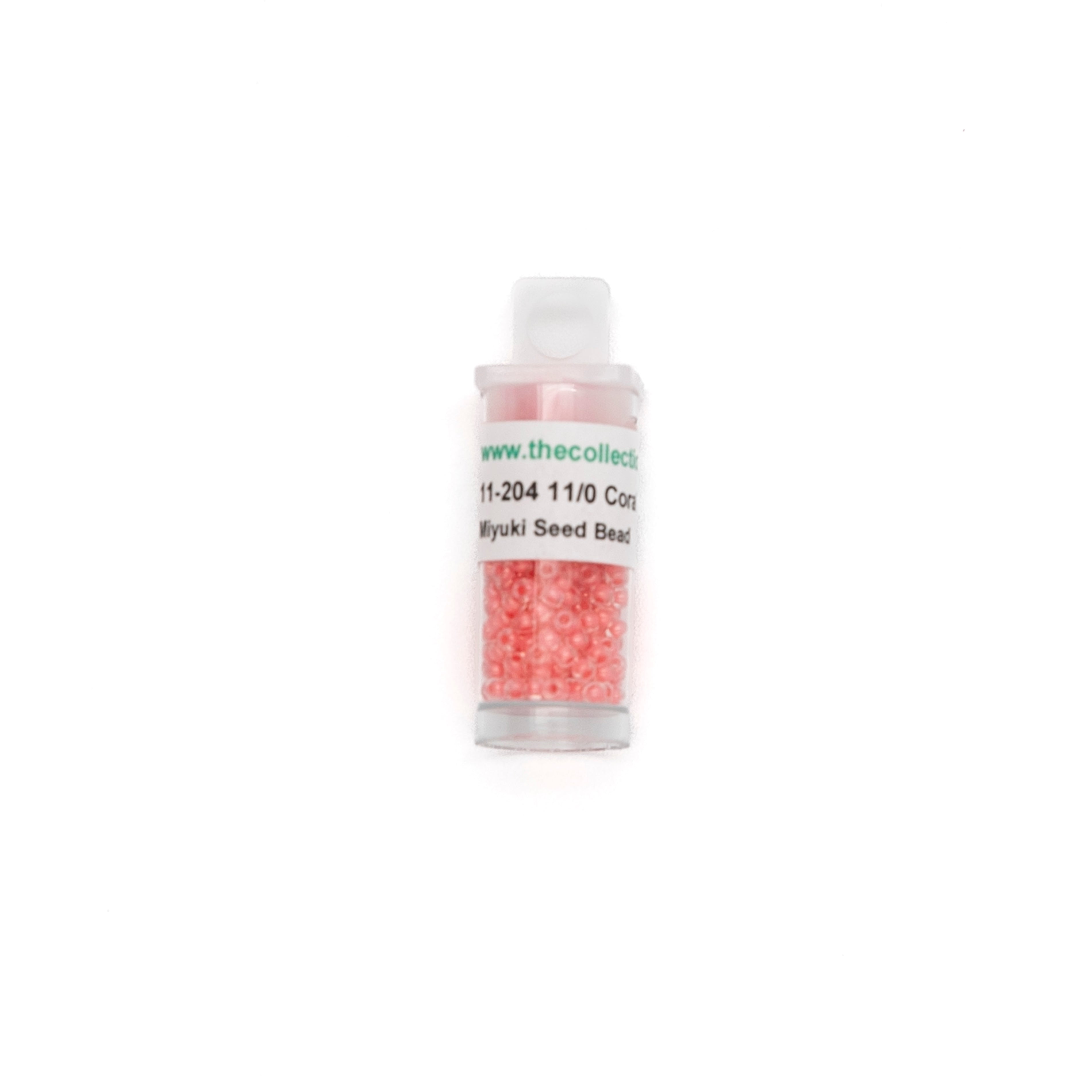 11-204 Coral Lined Crystal bead by The Collection Designs — needlepoint accessory from Angel City Stitchery