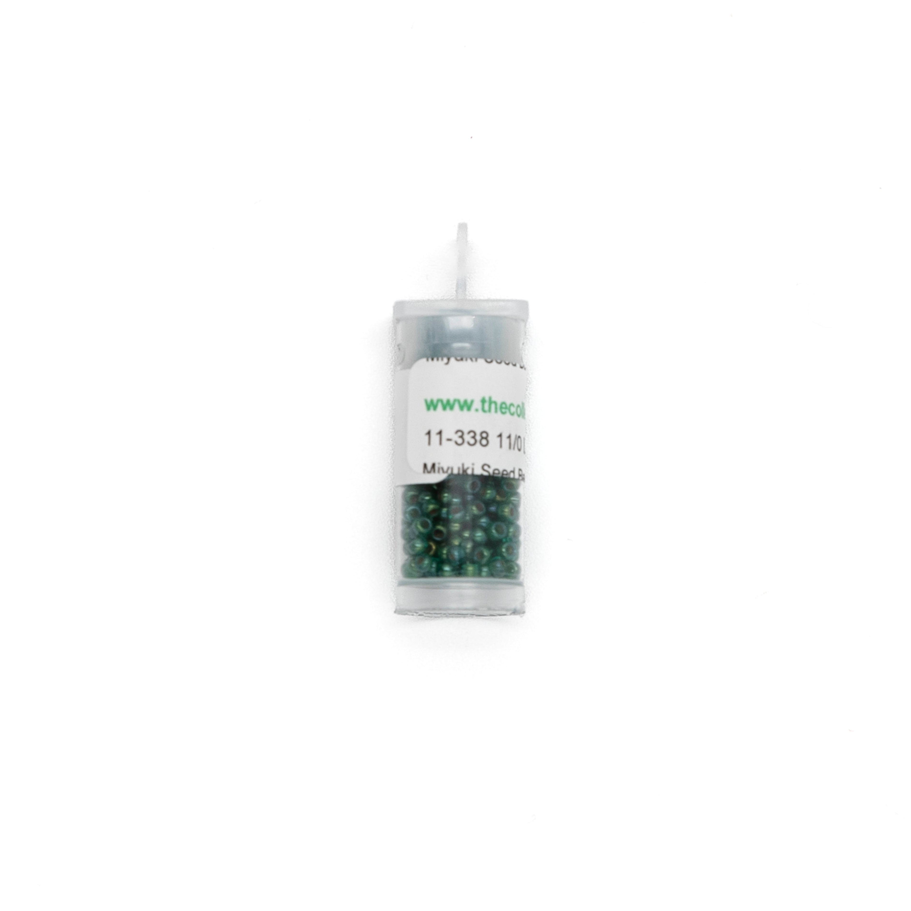 11-338 Lined Emerald Luster bead by The Collection Designs — needlepoint accessory from Angel City Stitchery