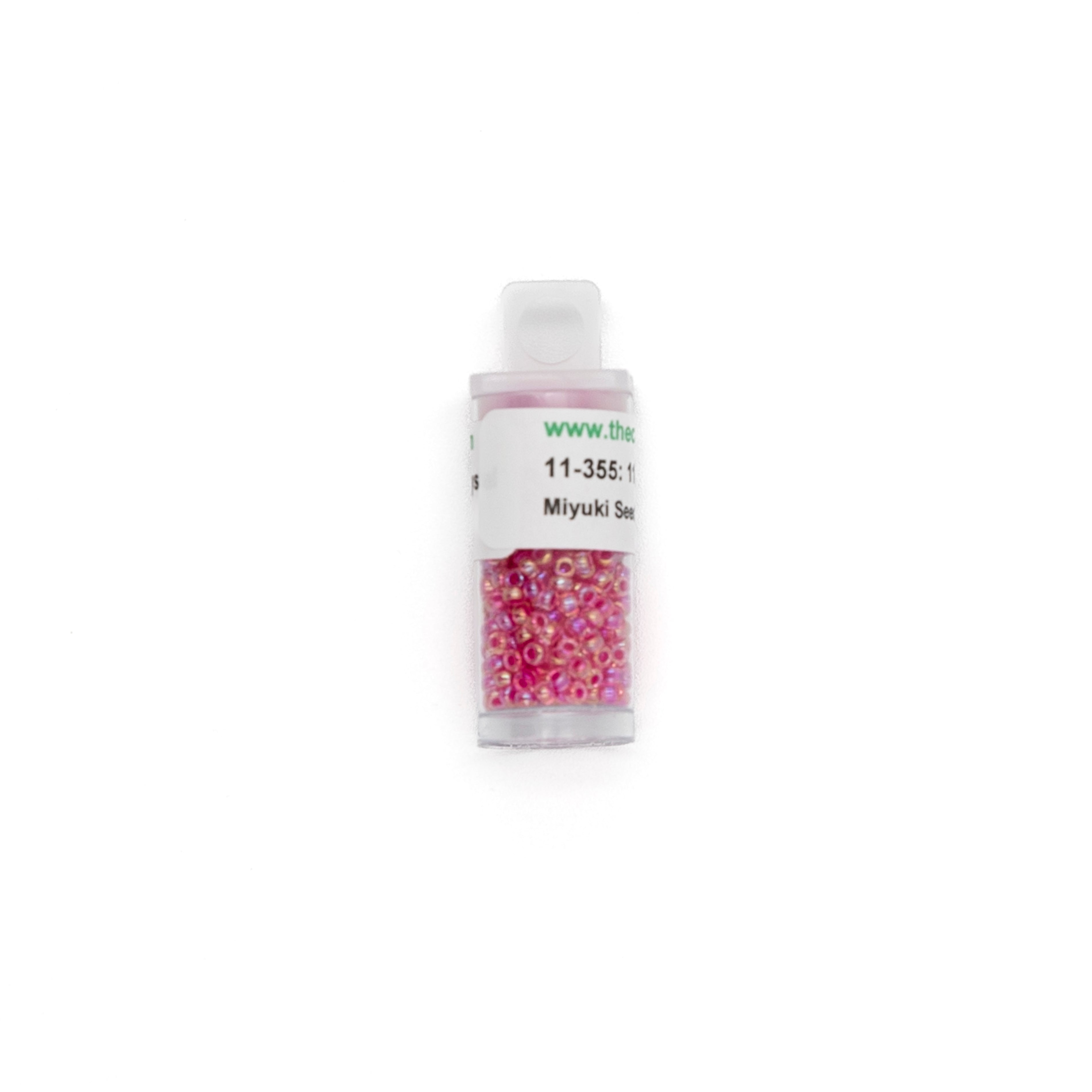 11-355 Hot Pink Lined Crystal bead by The Collection Designs — needlepoint accessory from Angel City Stitchery