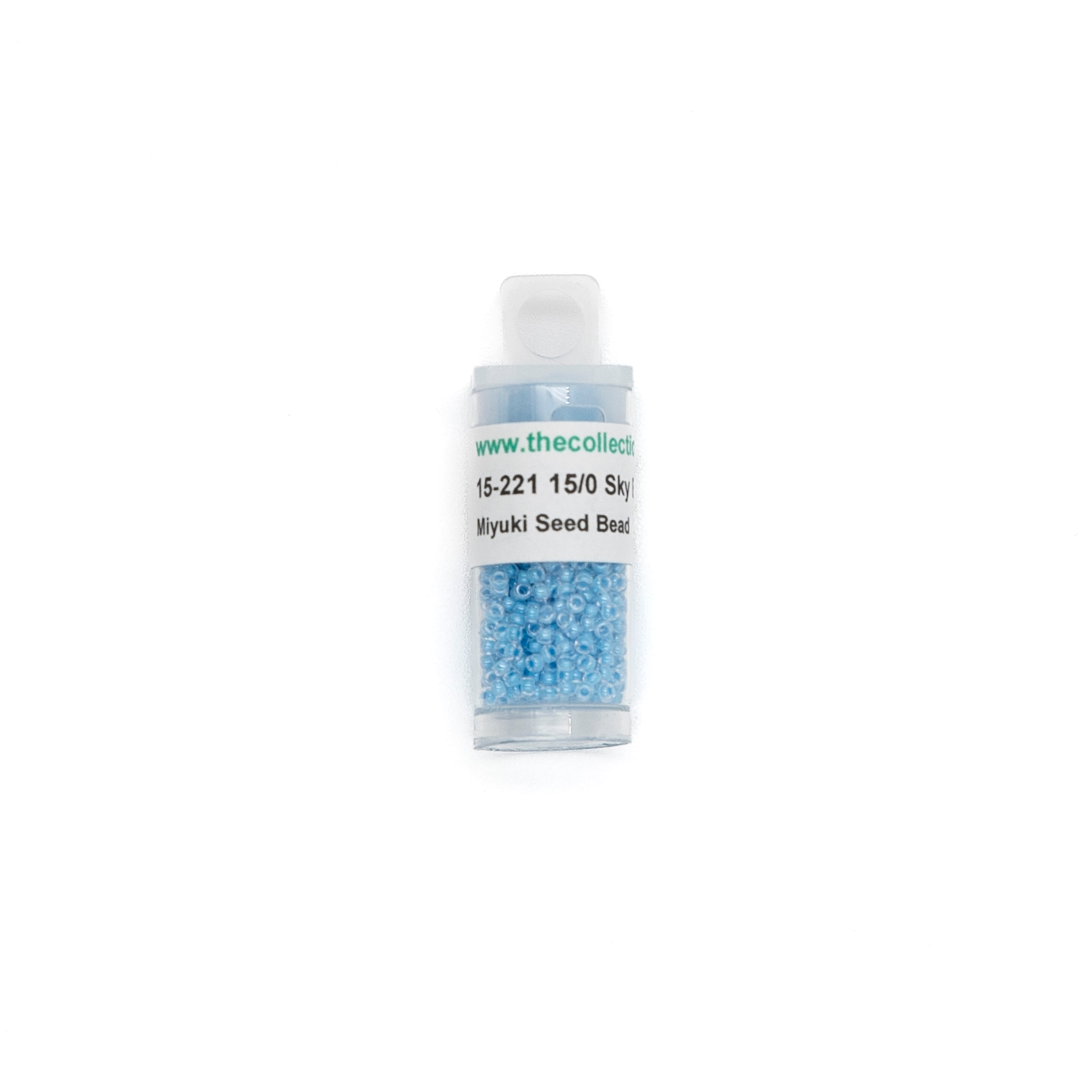 15-221 Sky Blue Lined Crystal bead by The Collection Designs — needlepoint accessory from Angel City Stitchery