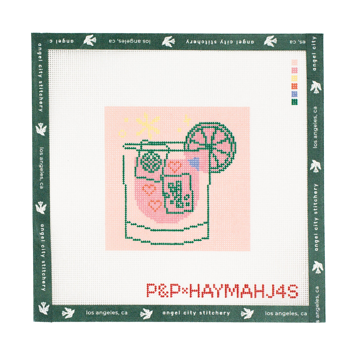 Pink Mahjong Cocktail Coaster