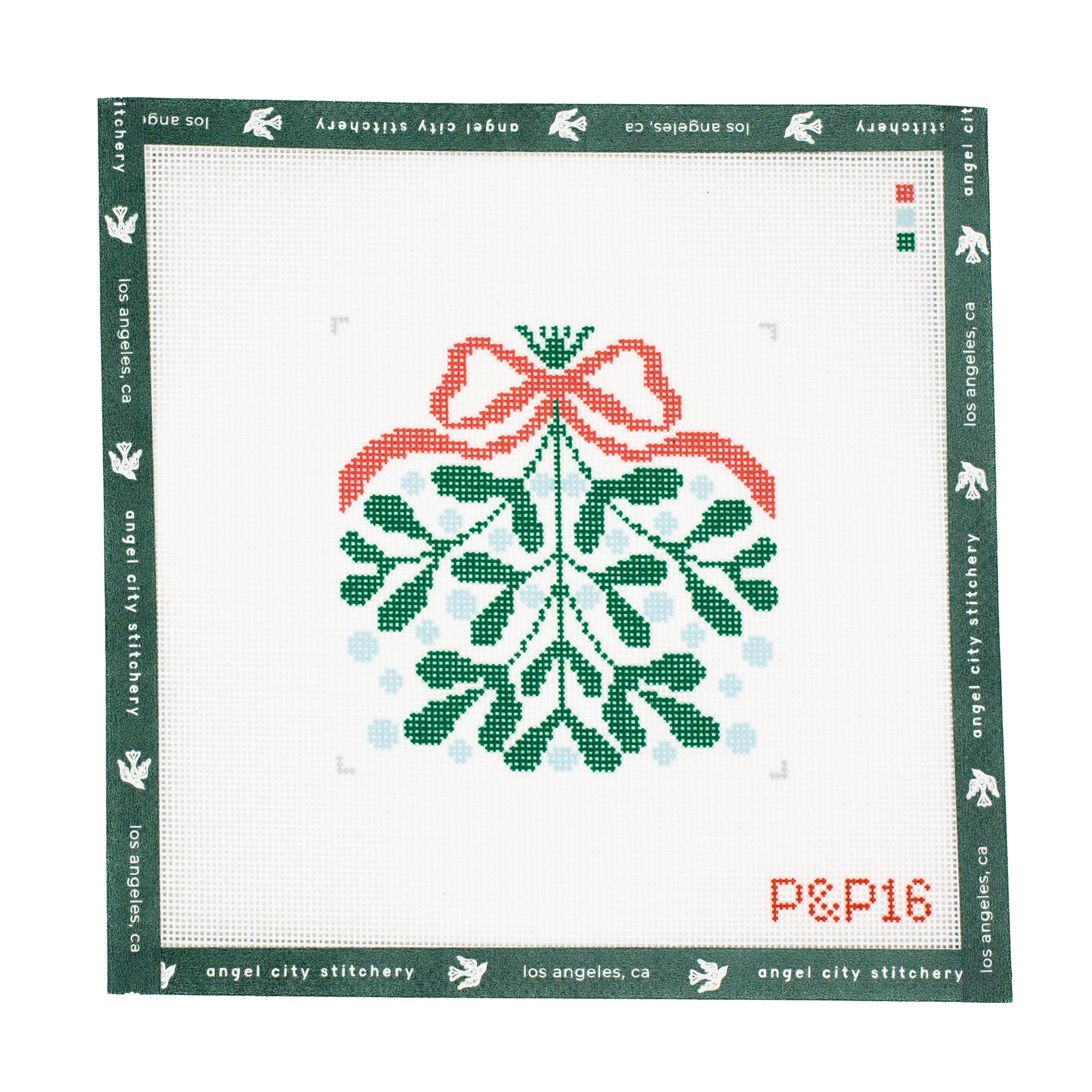Red Bow Mistletoe Coaster
