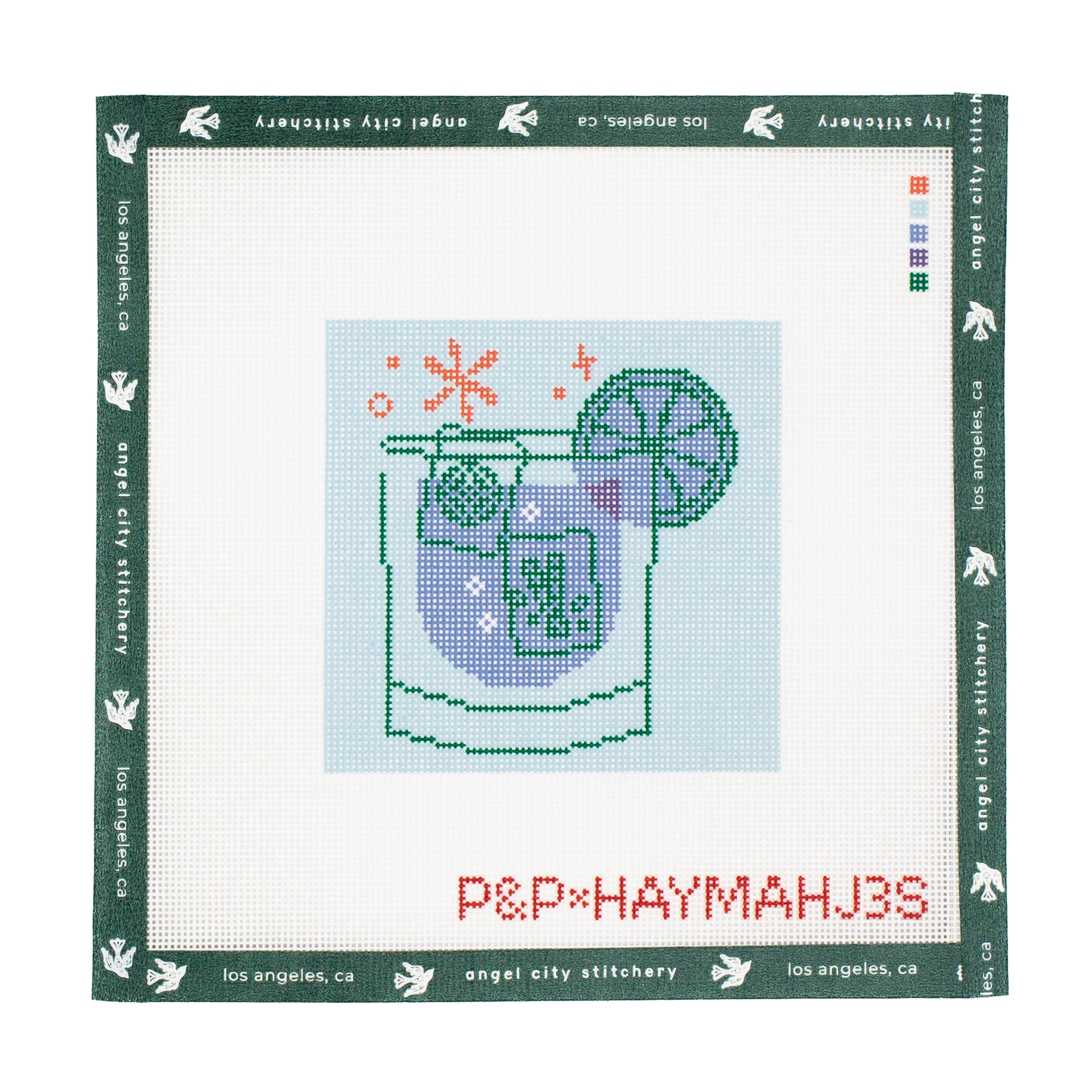 Blue Mahjong Cocktail Coaster
