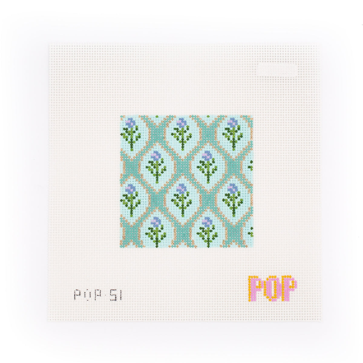 Green Floral Square