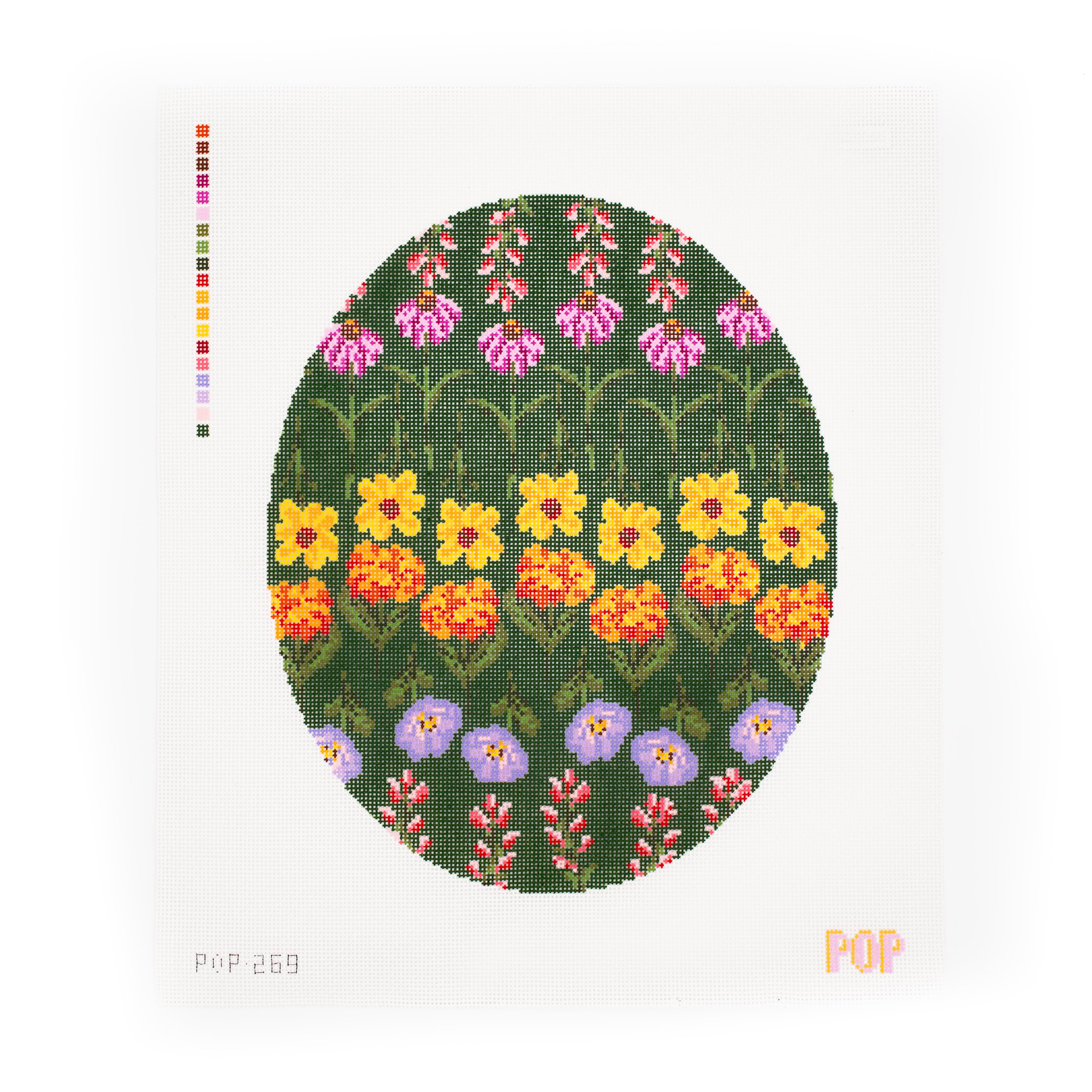 Large Wildflower Oval