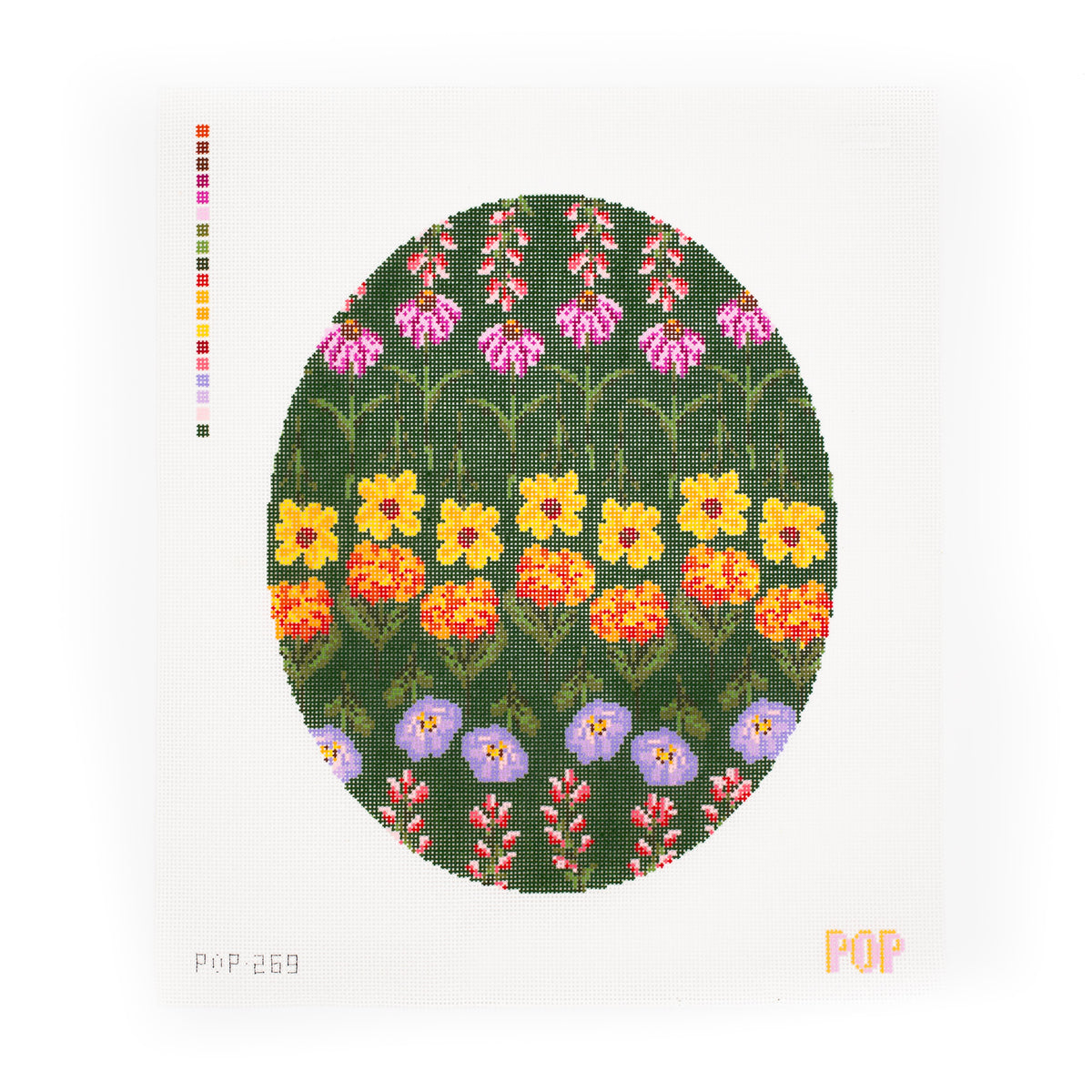 Large Wildflower Oval