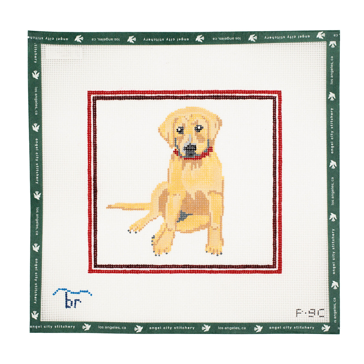 Yellow Lab (Red Frame)