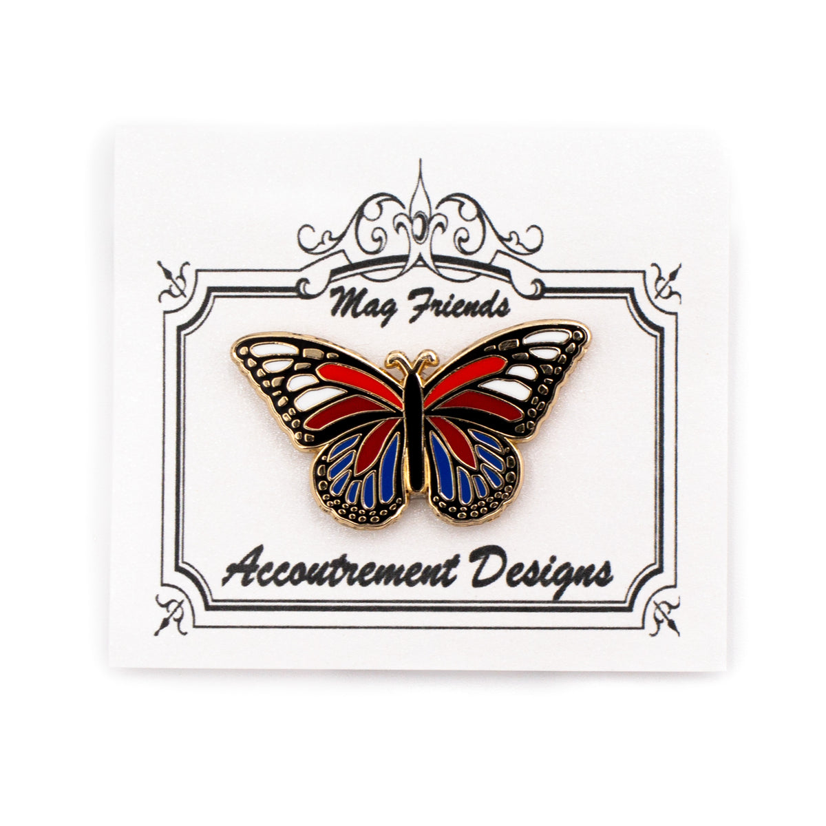 Red/White/Blue Butterfly Needle Minder