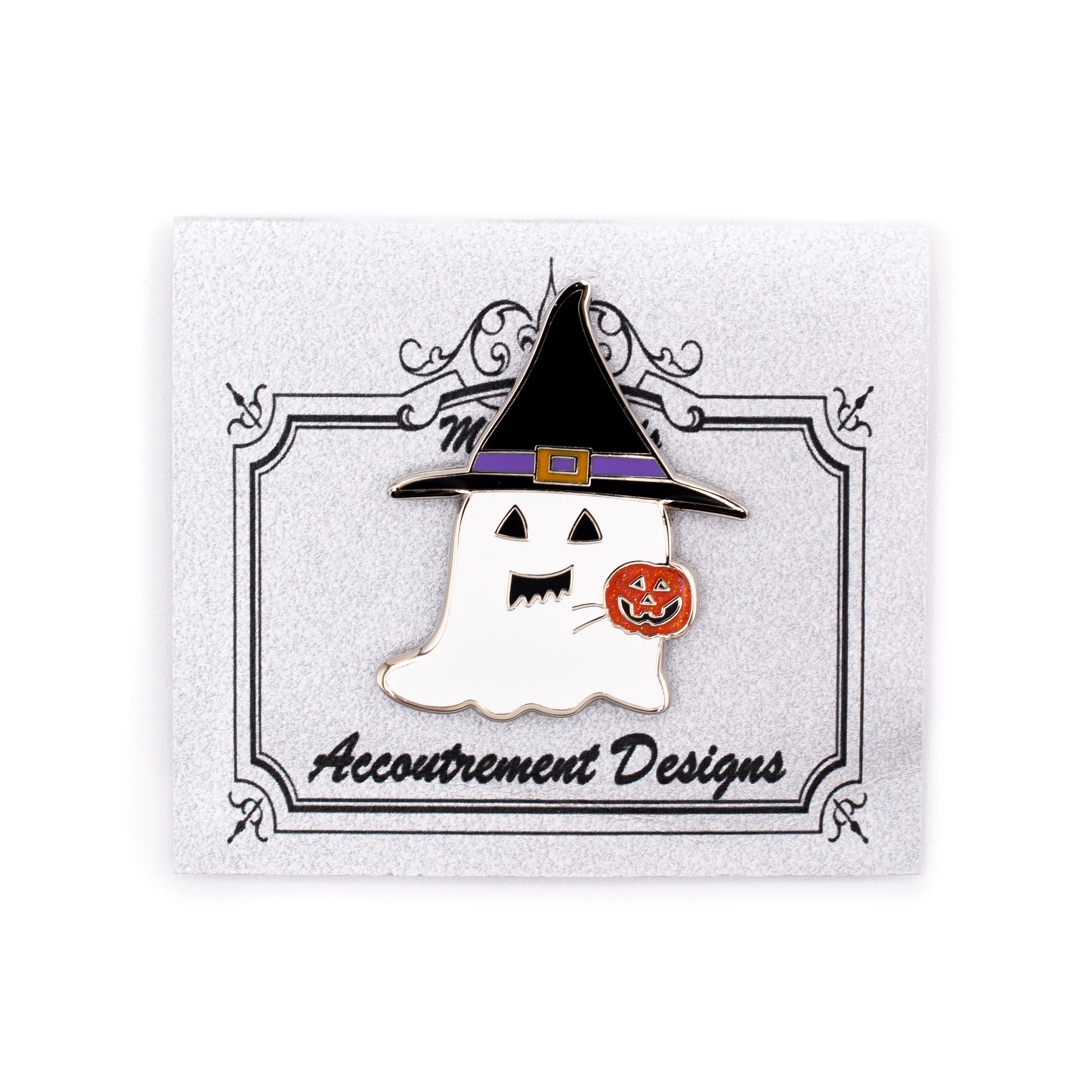 Ghost with Witch's Hat Needle Minder