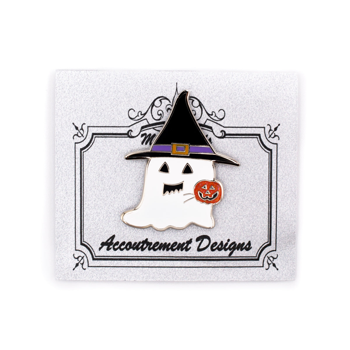 Ghost with Witch's Hat Needle Minder
