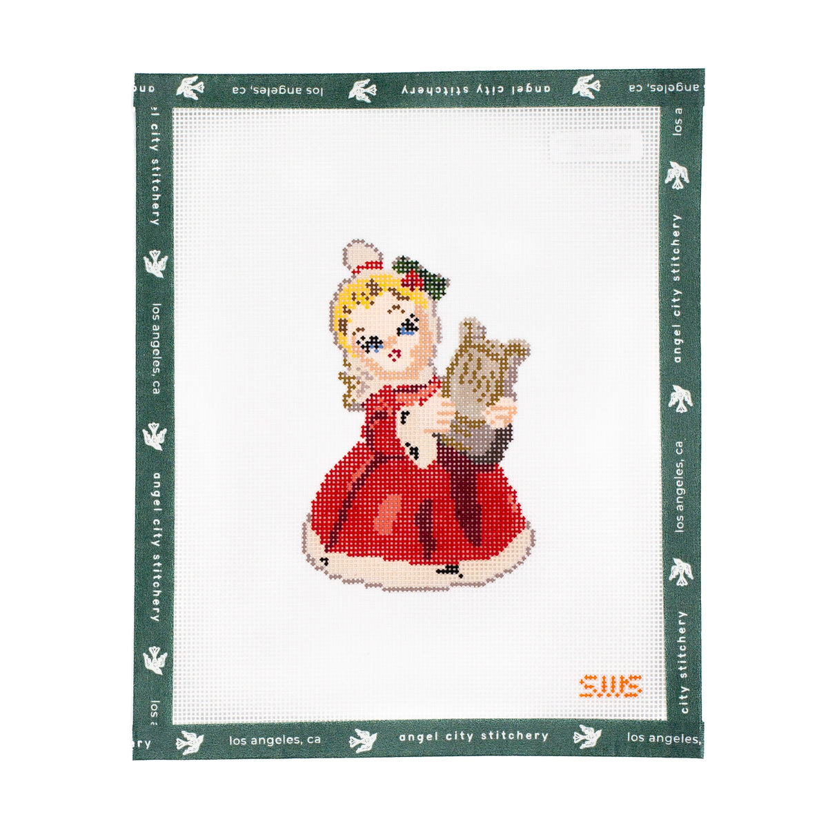 Ceramic Harp Angel