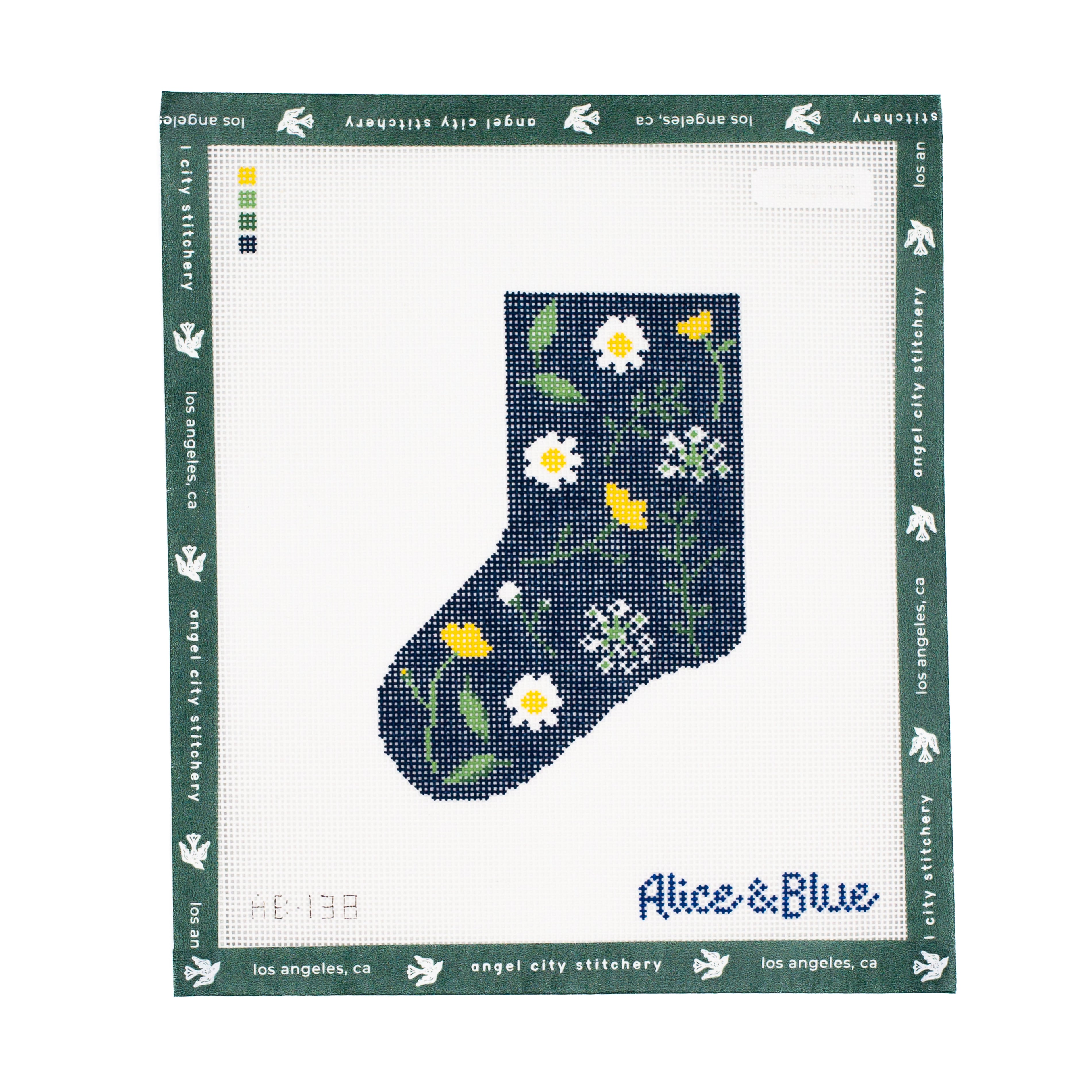 Pressed Floral Mini Stocking
