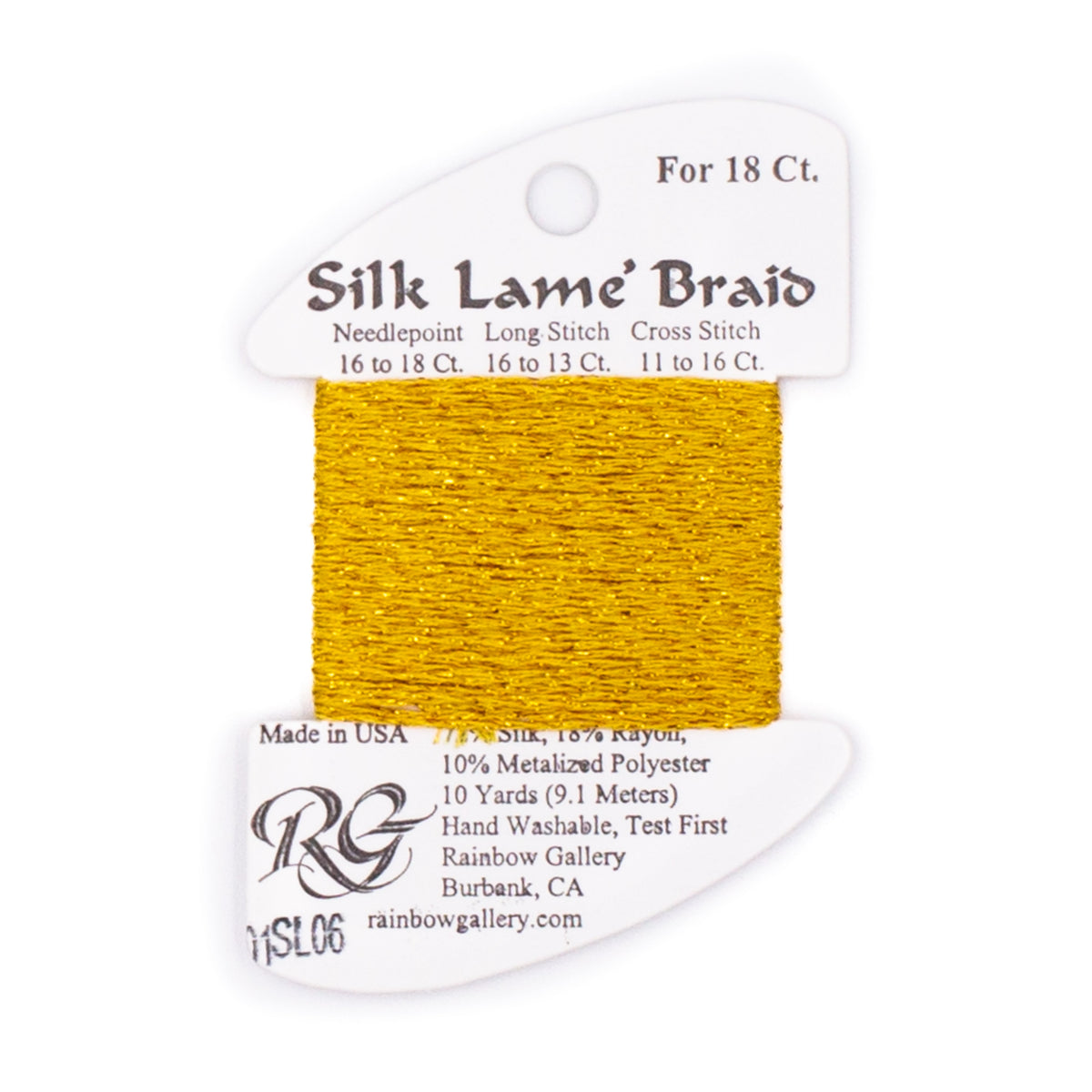 Silk Lame Braid 18 SL06 Gold