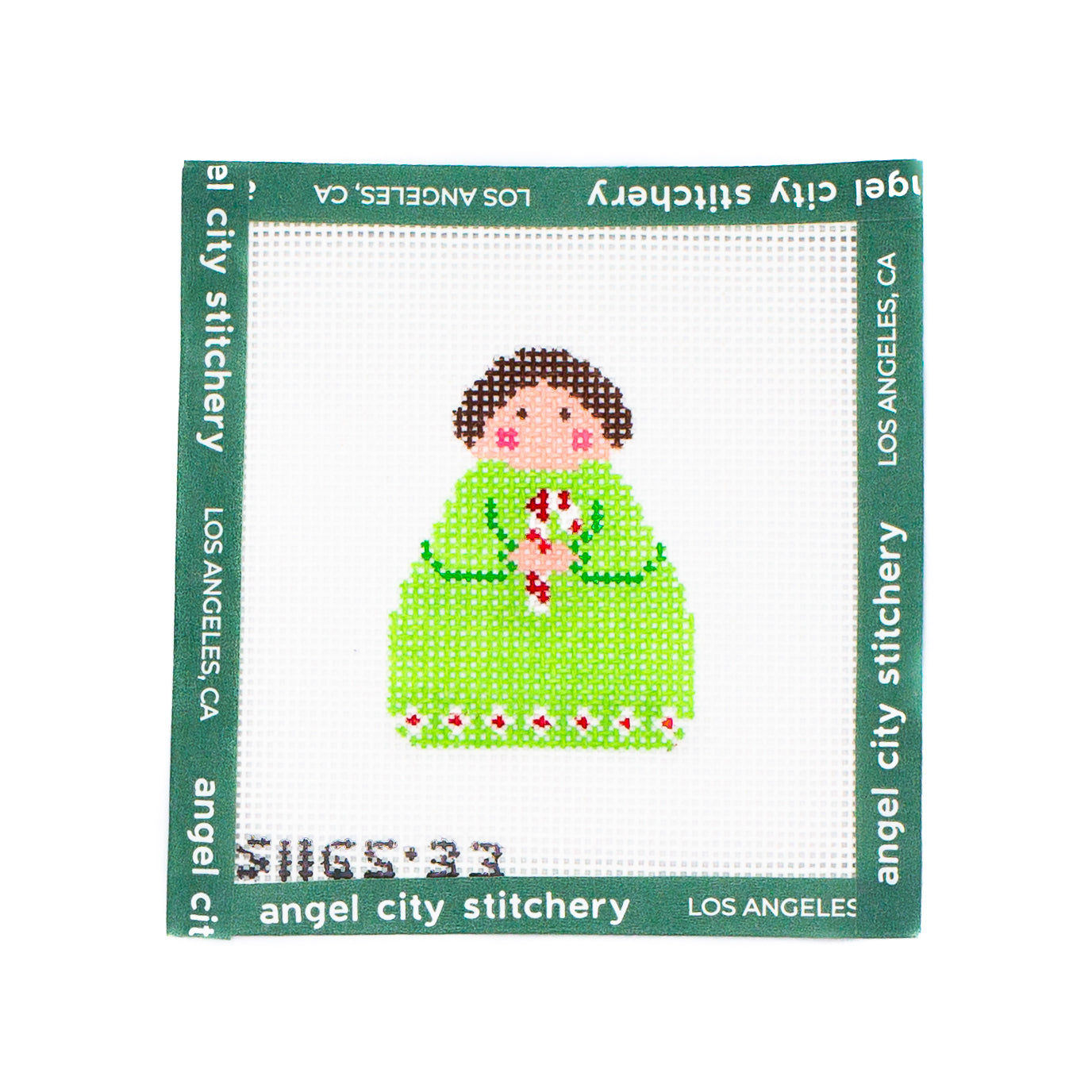 Green Angel with Candy Cane