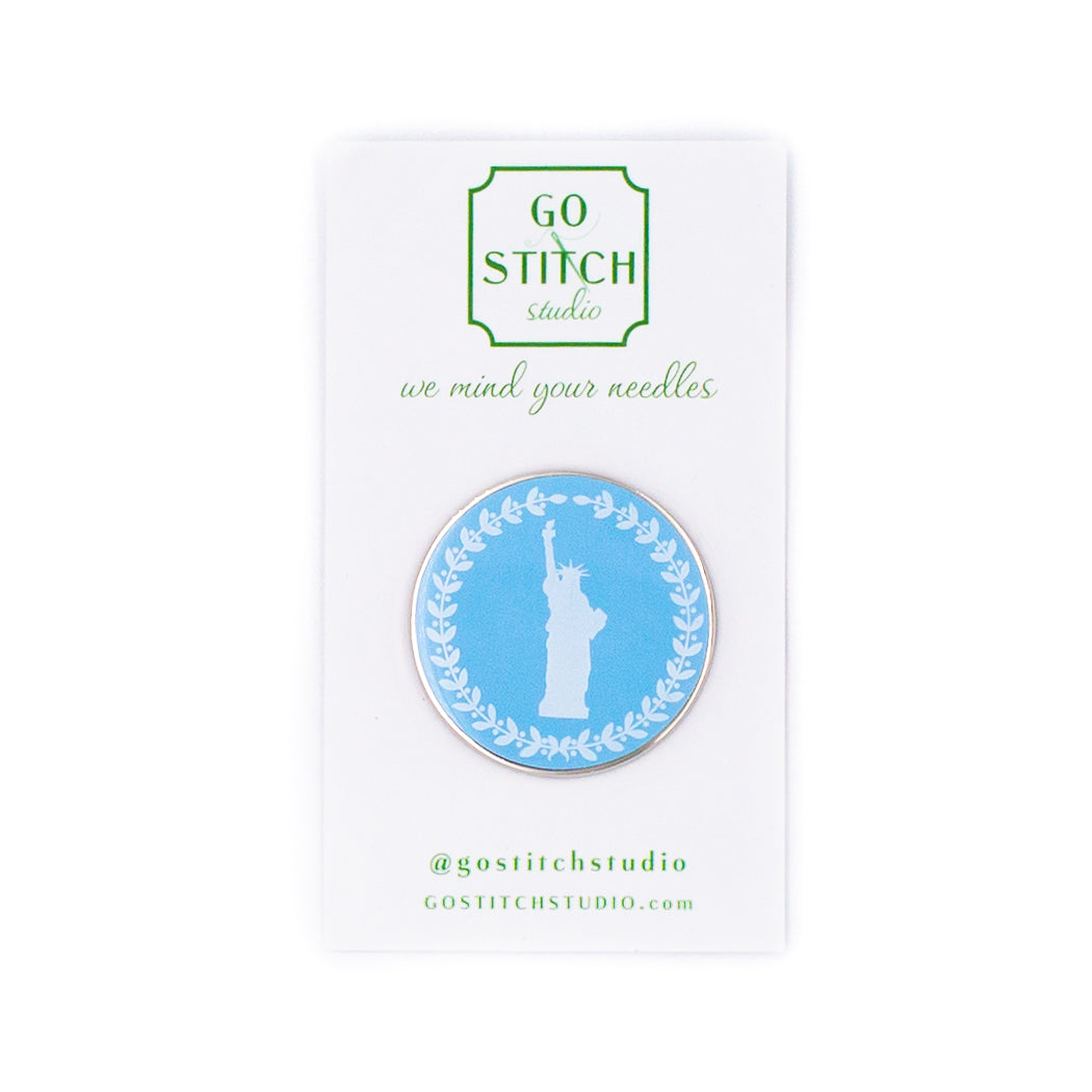 Lady Liberty Cameo Style Needle Minder