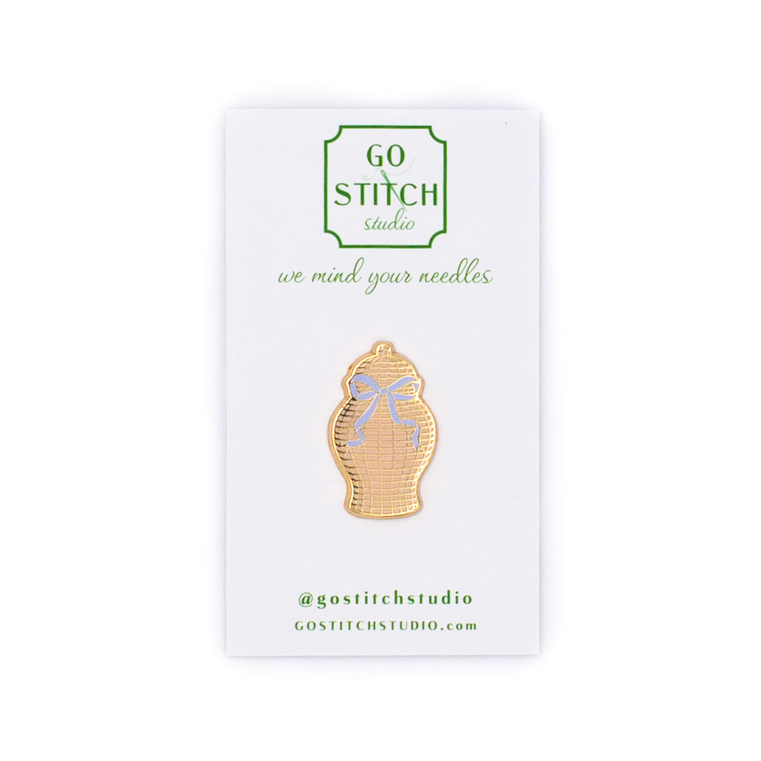 Rattan Ginger Jar Needle Minder