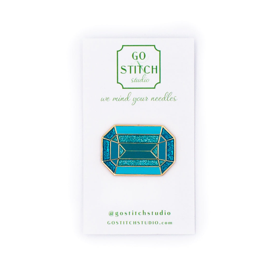 Roosevelt Inspired Aquamarine Needle Minder