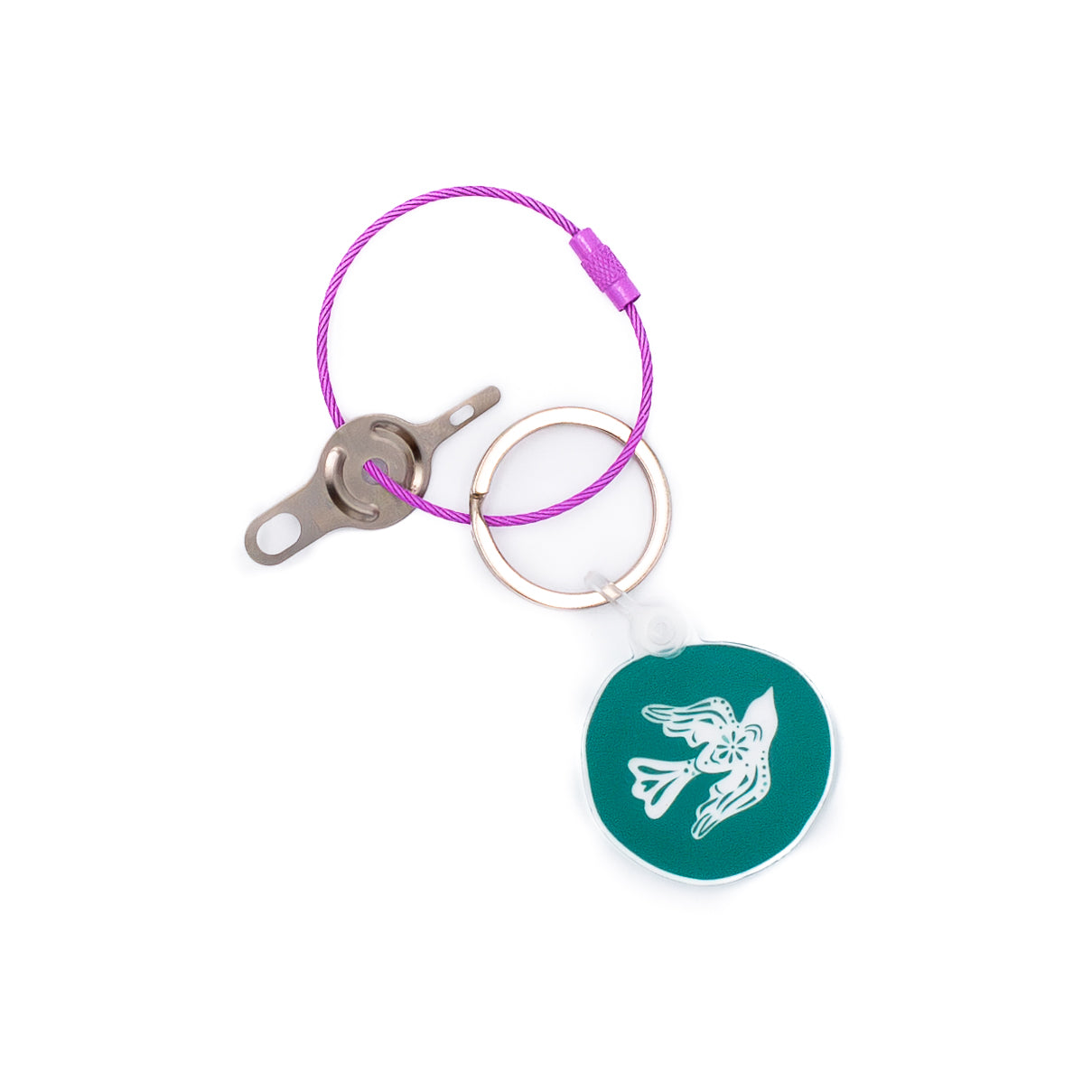 Angel City Stitchery Keychain & Needle Threader