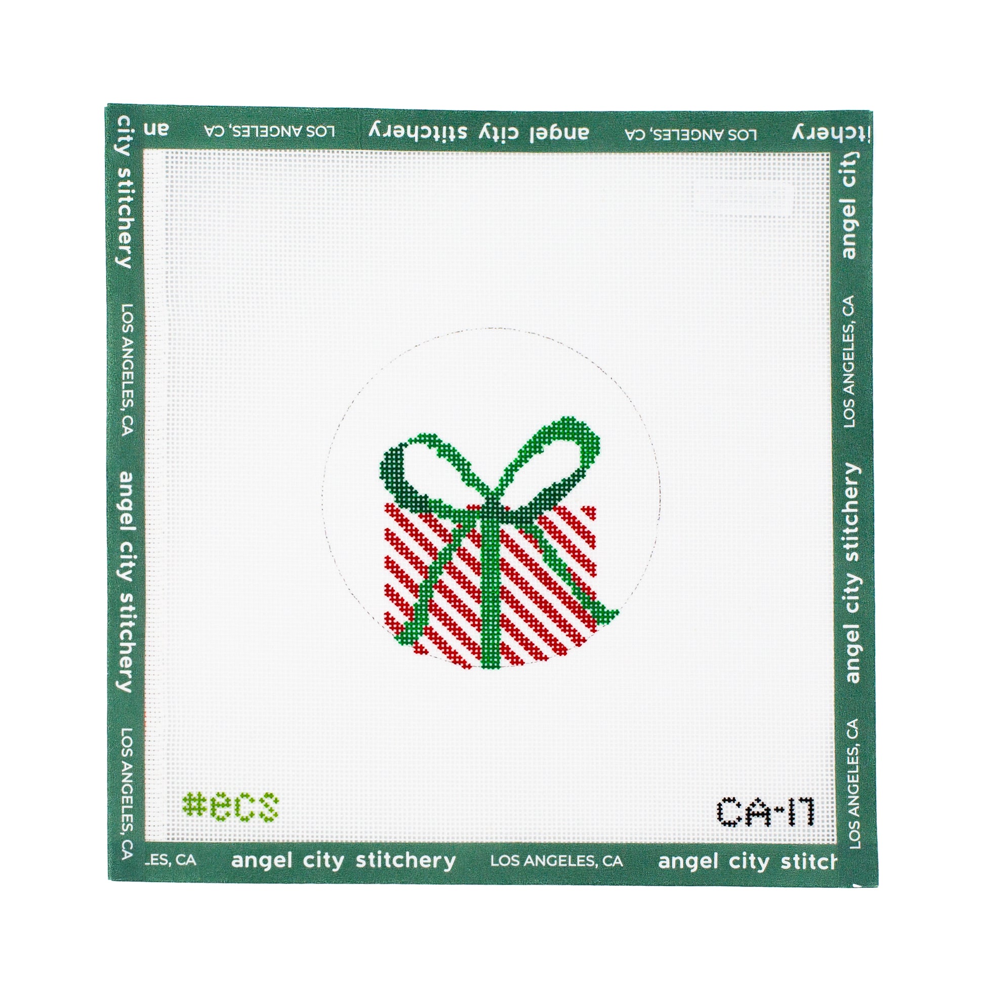 Striped Gift (Card Art Ornament)