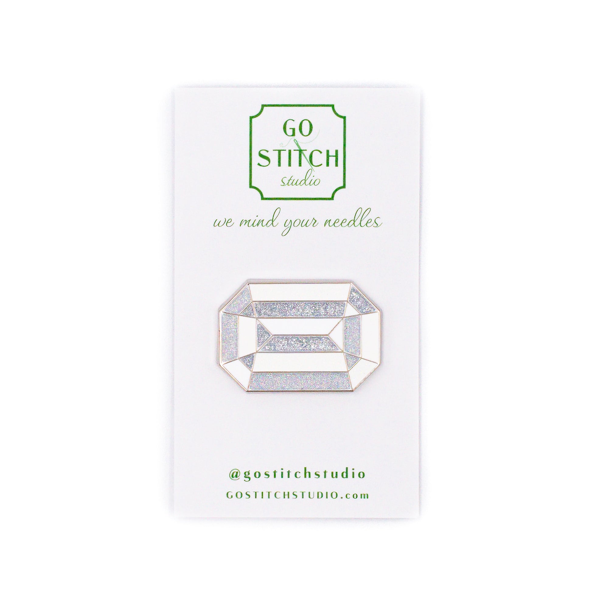 White Diamond 'The Crown Jewel' Needle Minder