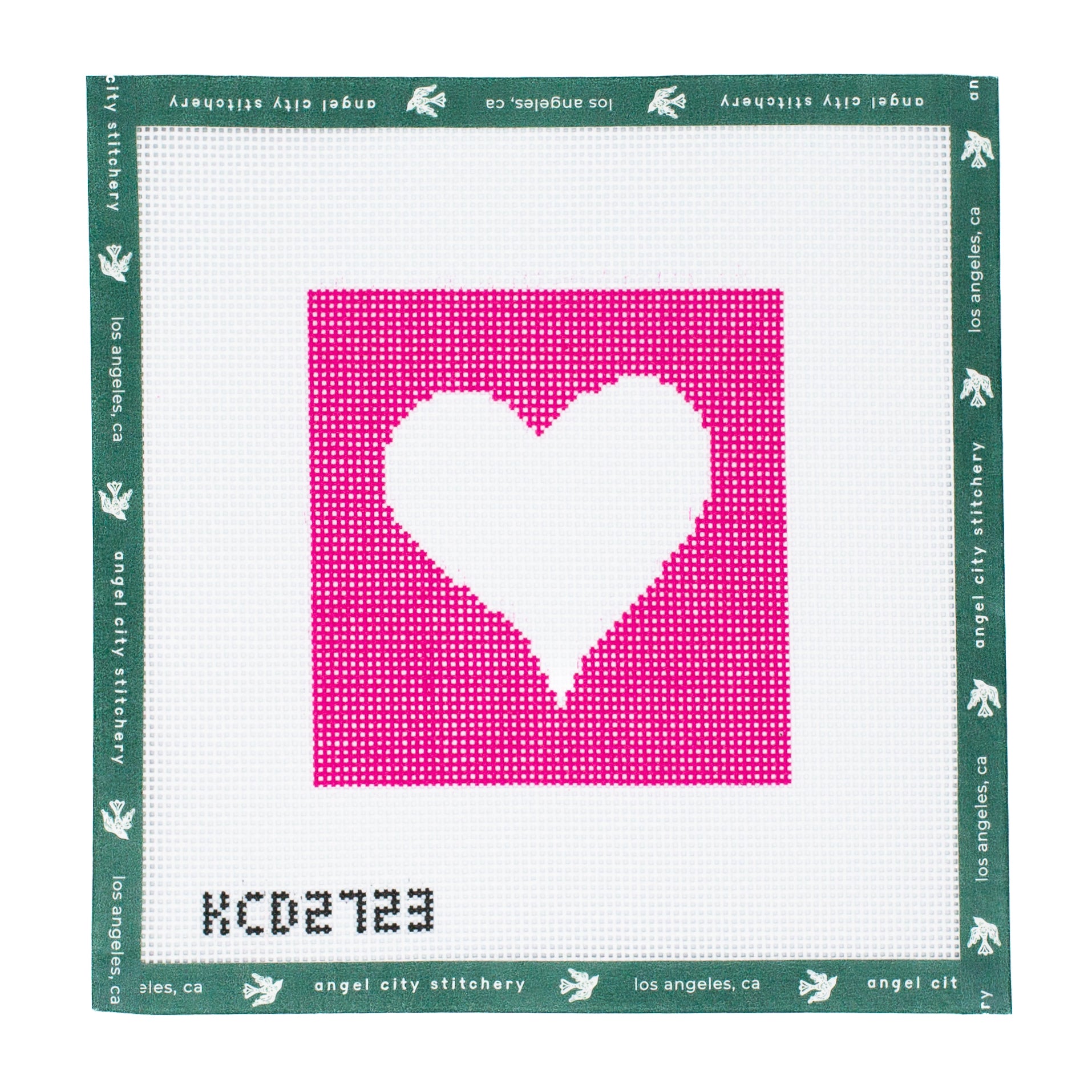 Pink and White Heart Square