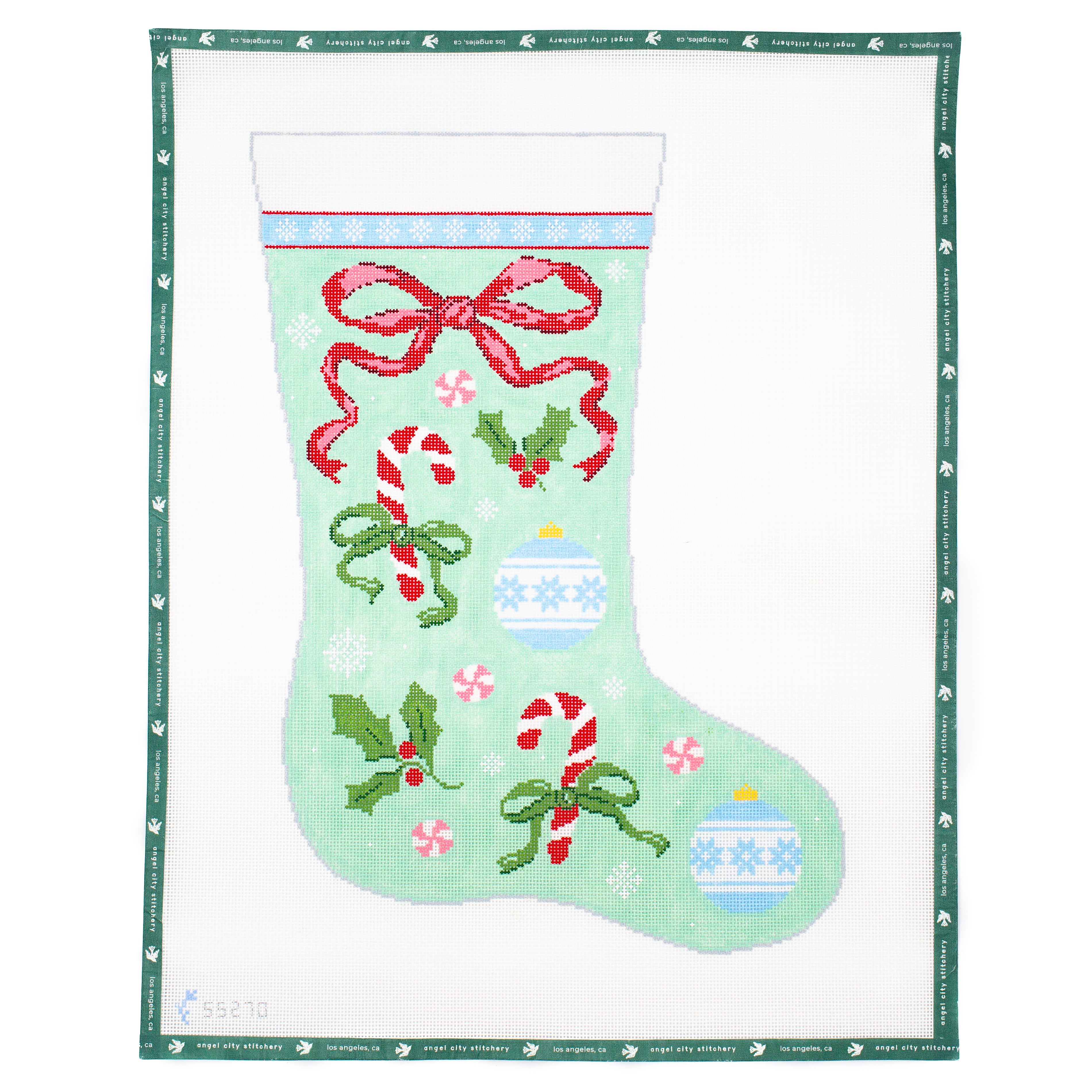 Bow and Candy Cane Stocking