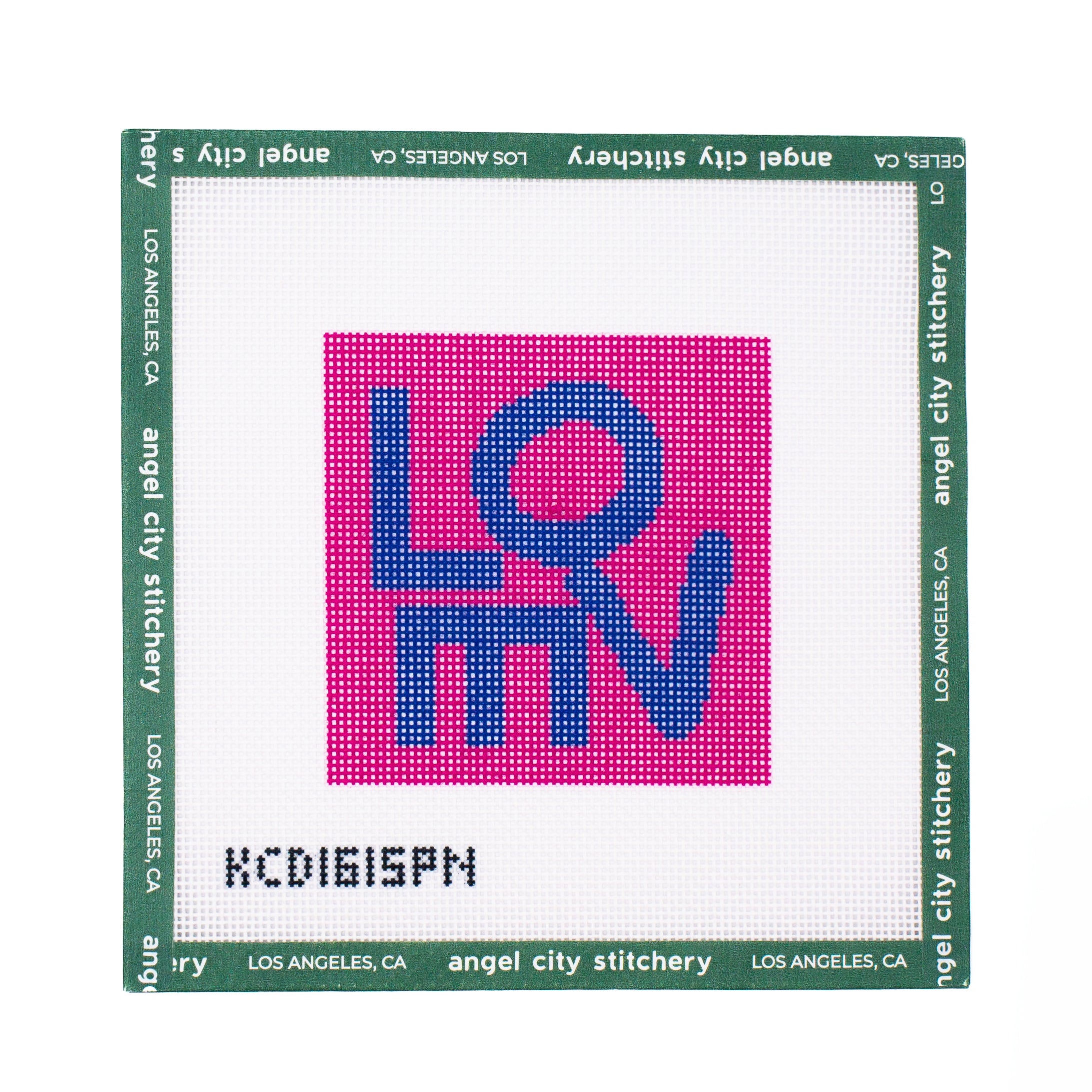 Pink and Navy Love Square