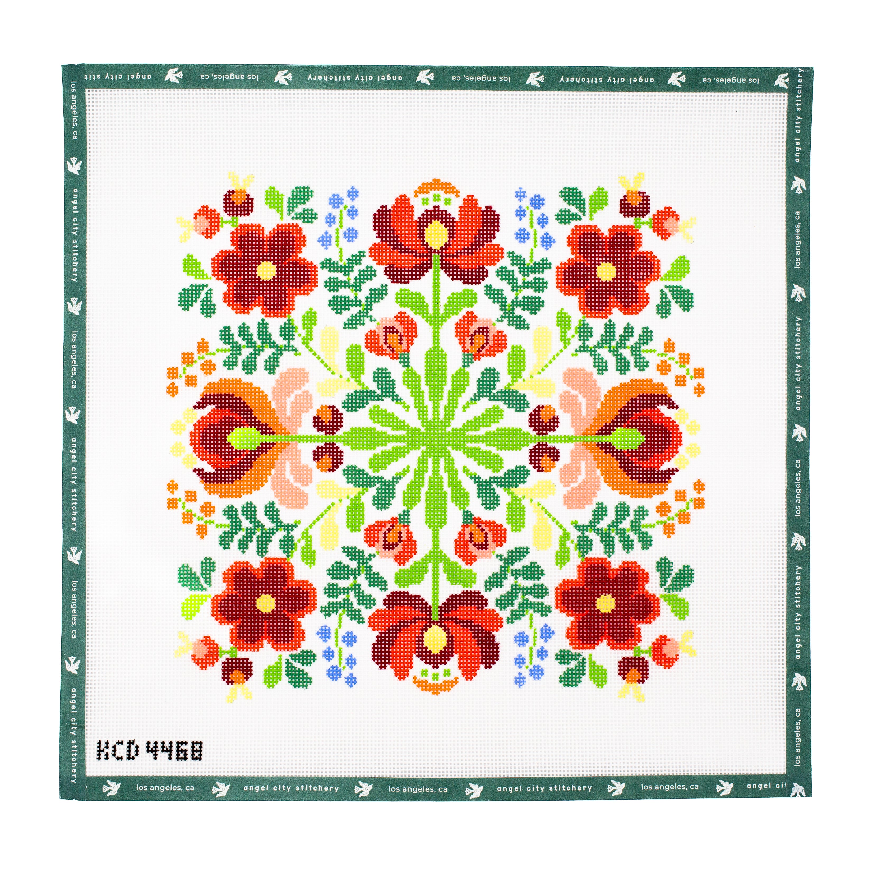 Hungarian Folk Design Red and Pink Floral