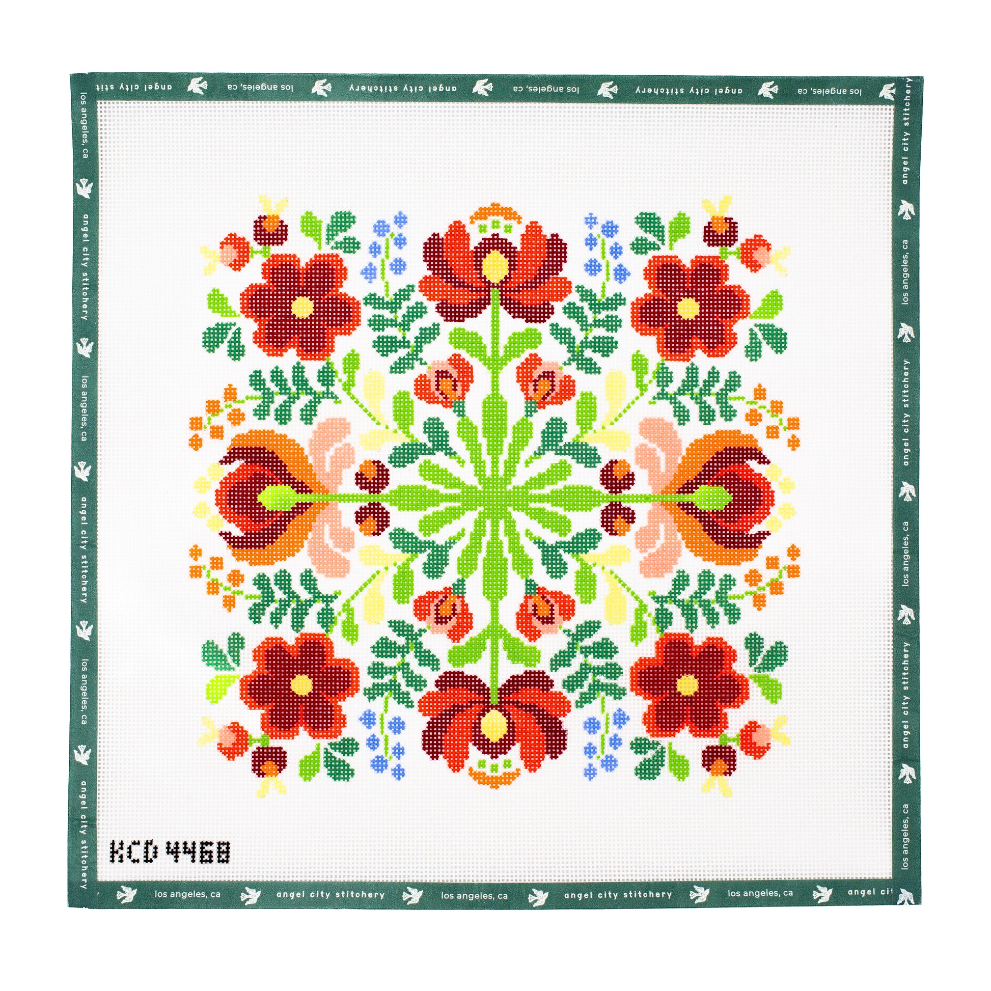 Hungarian Folk Design Red and Pink Floral