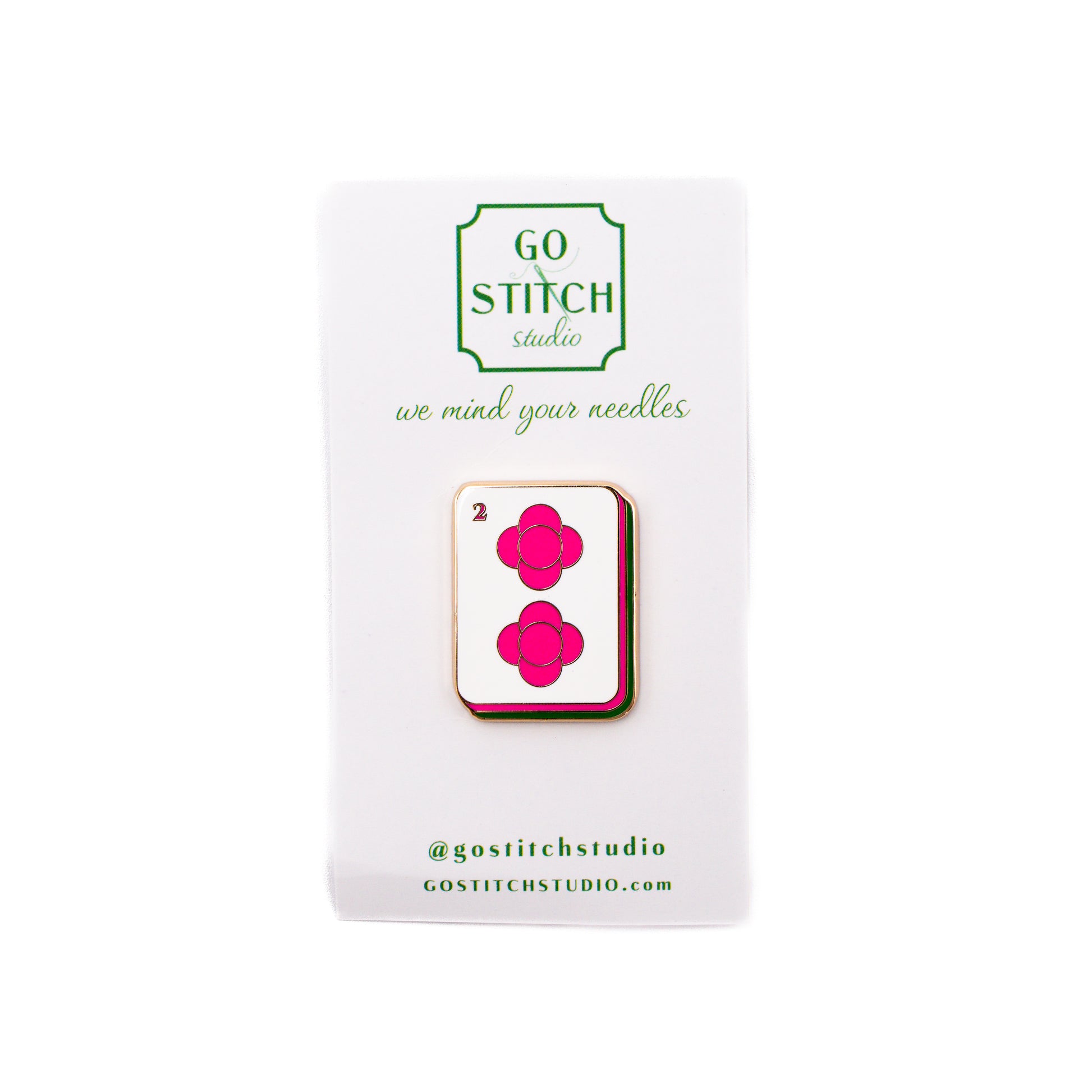 Two Dot Hot Pink Mahjong Tile Needle Minder