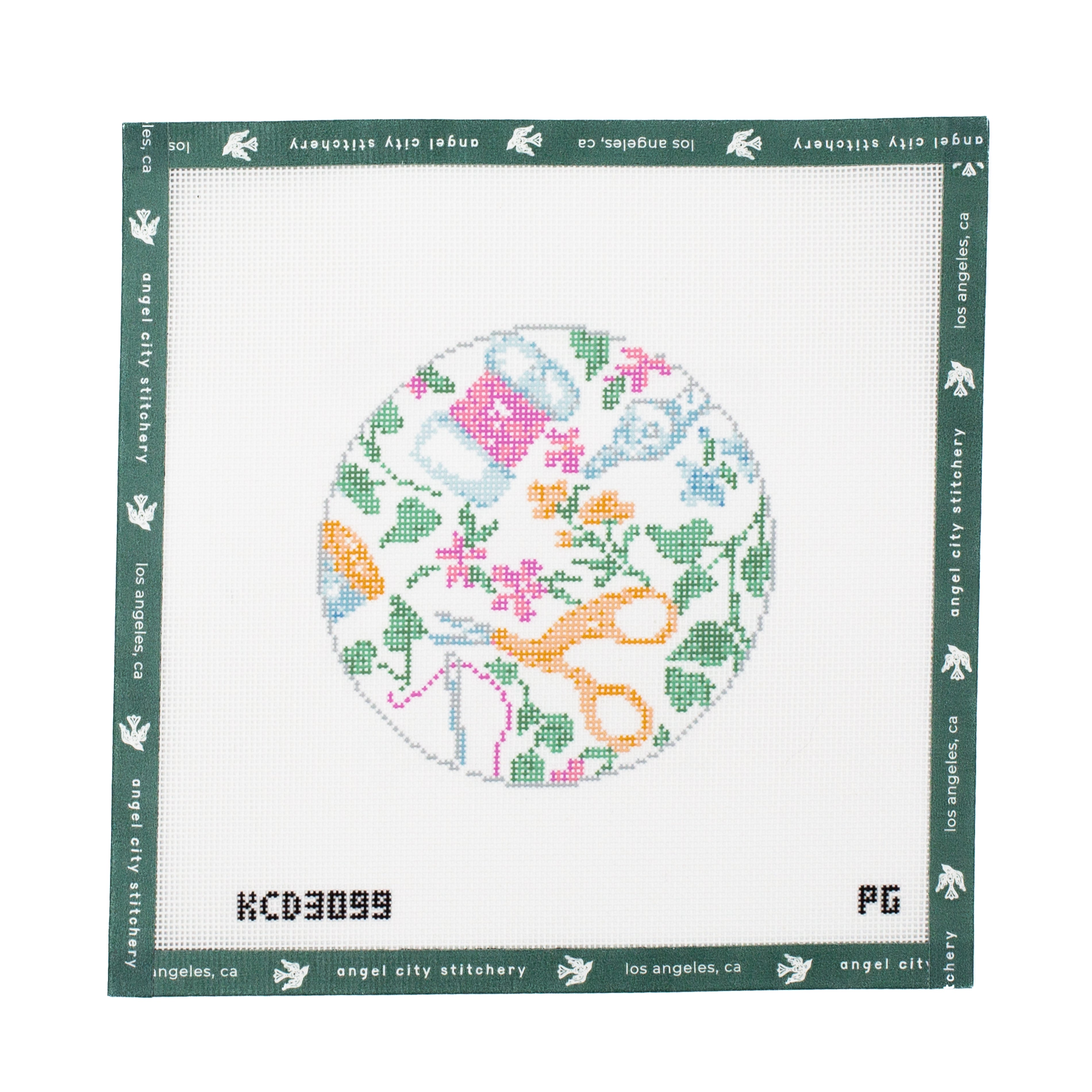 Needlepoint Print Round