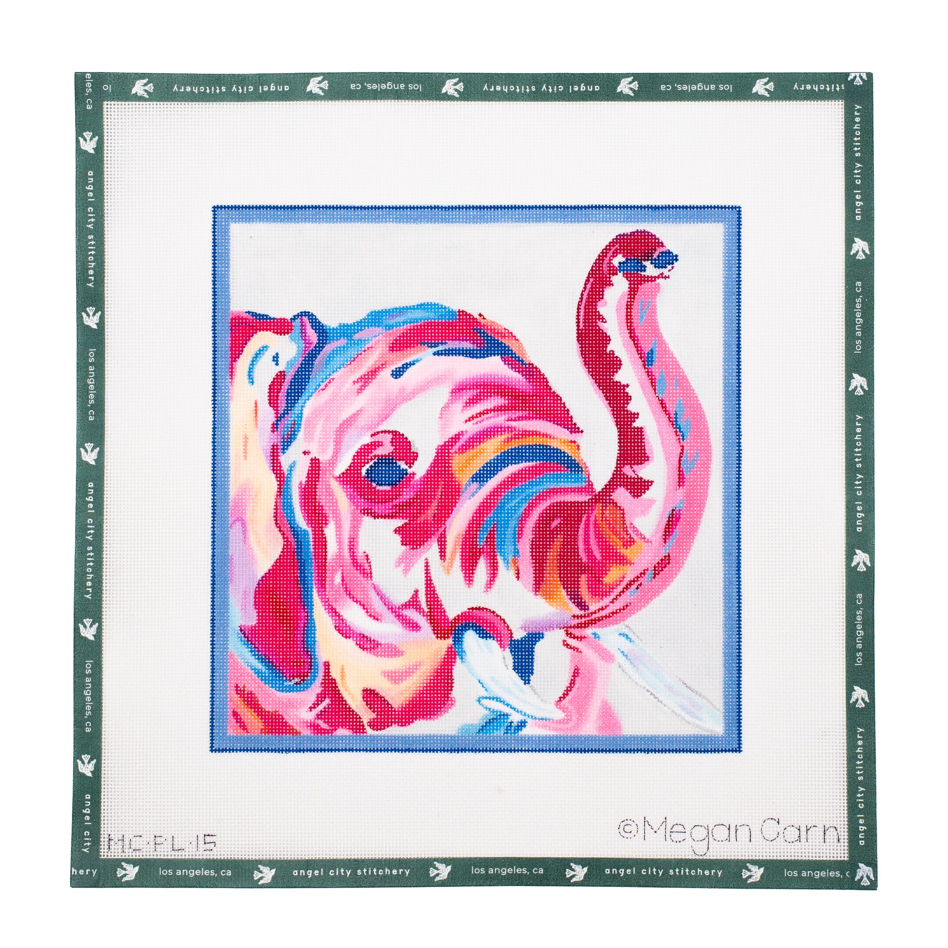 Elephant Head (Fuchsia & Blue)