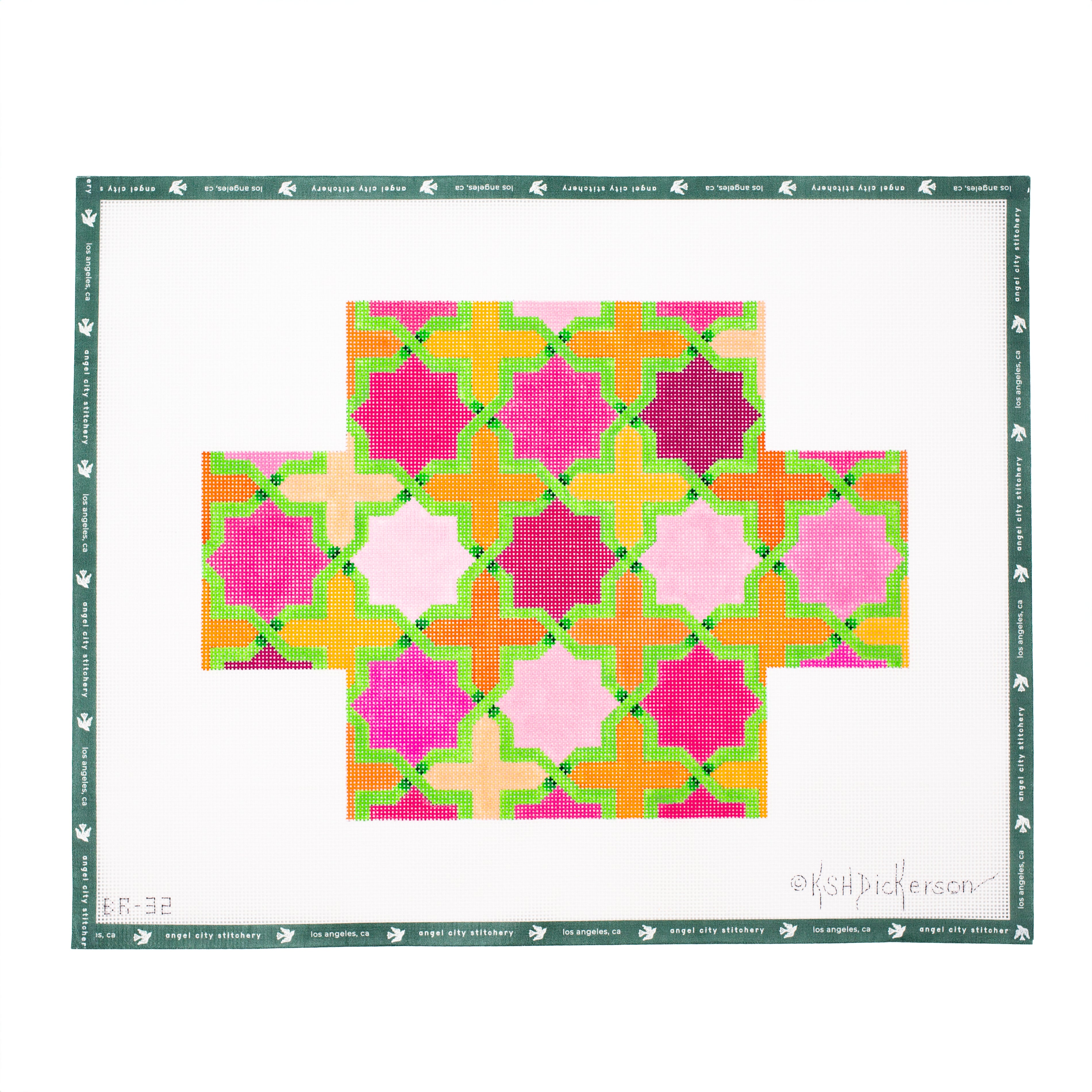 Moroccan Tiles Brick (Pinks, Oranges, Greens)