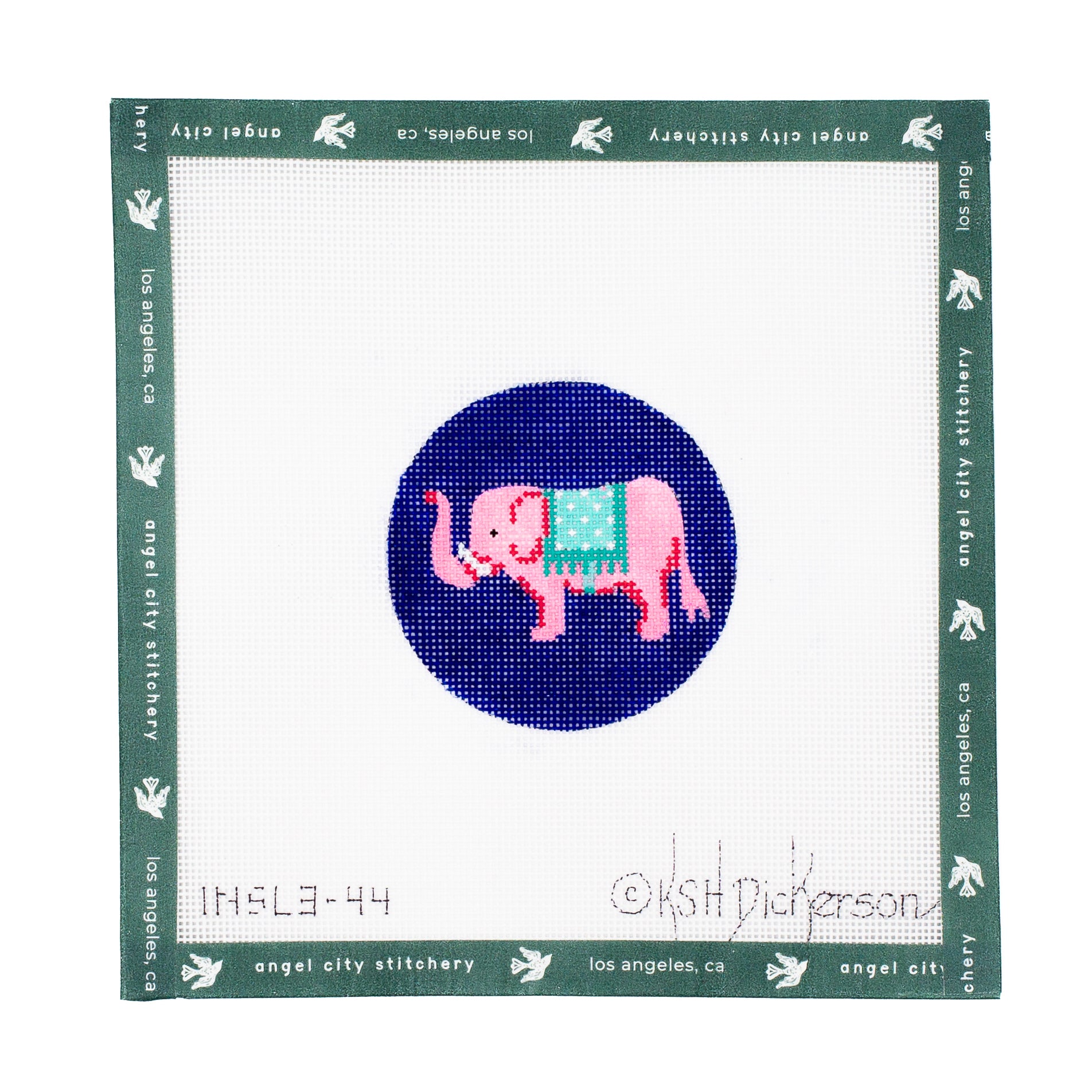 Pink Elephant w/ Turquoise Blanket