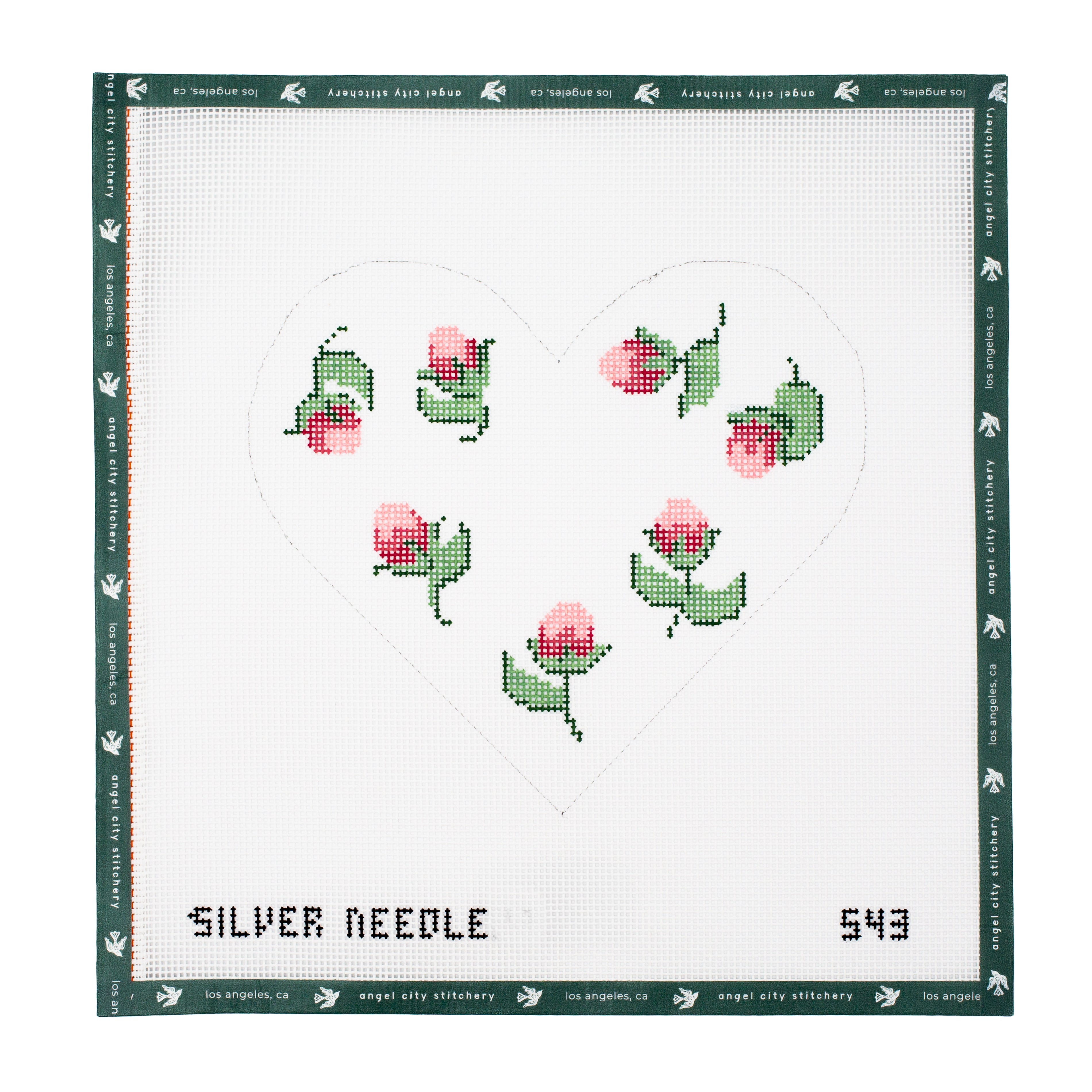 Rosebud Heart Pillow