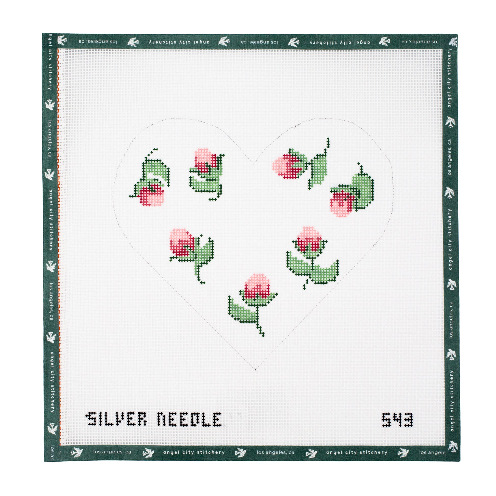 Rosebud Heart Pillow