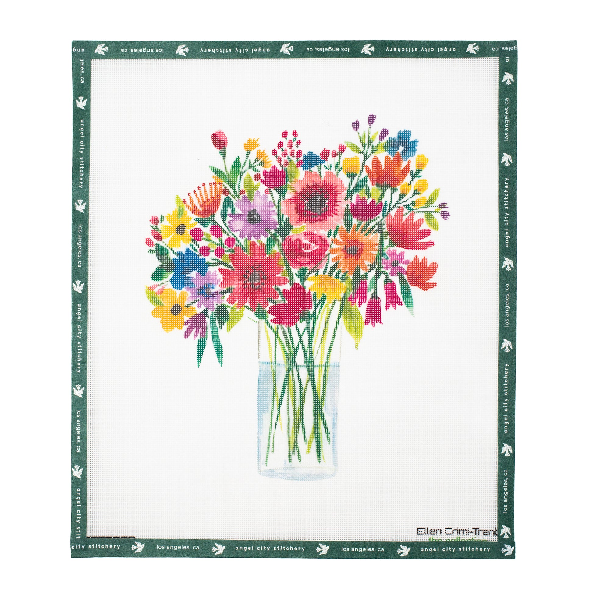 Vase with Colorful Flowers