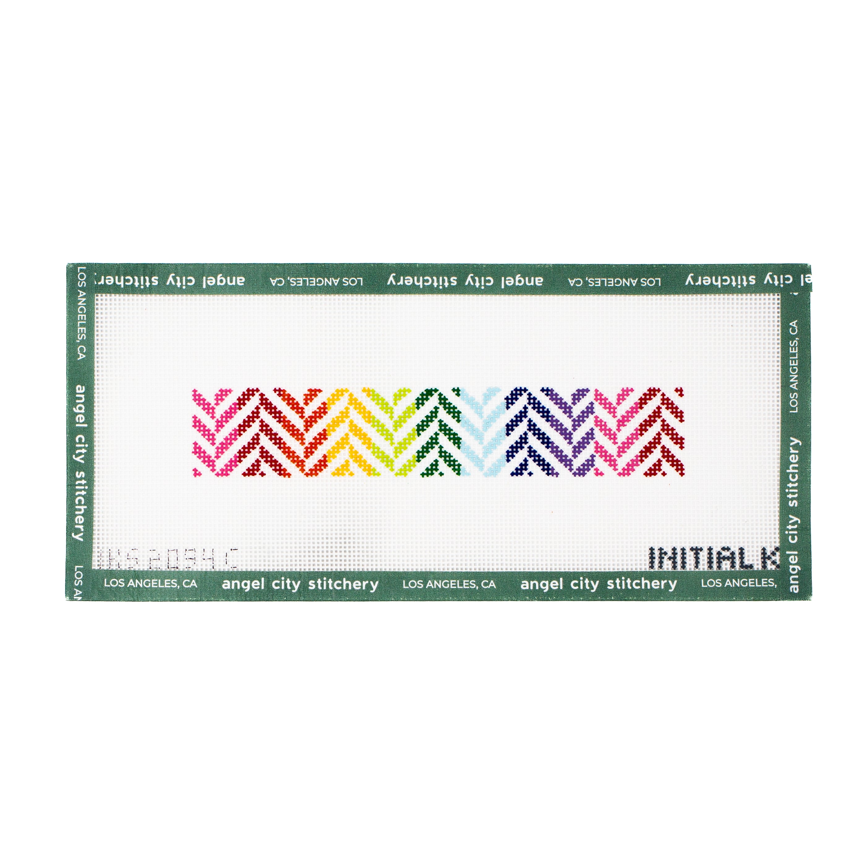 Rainbow Herringbone Fob