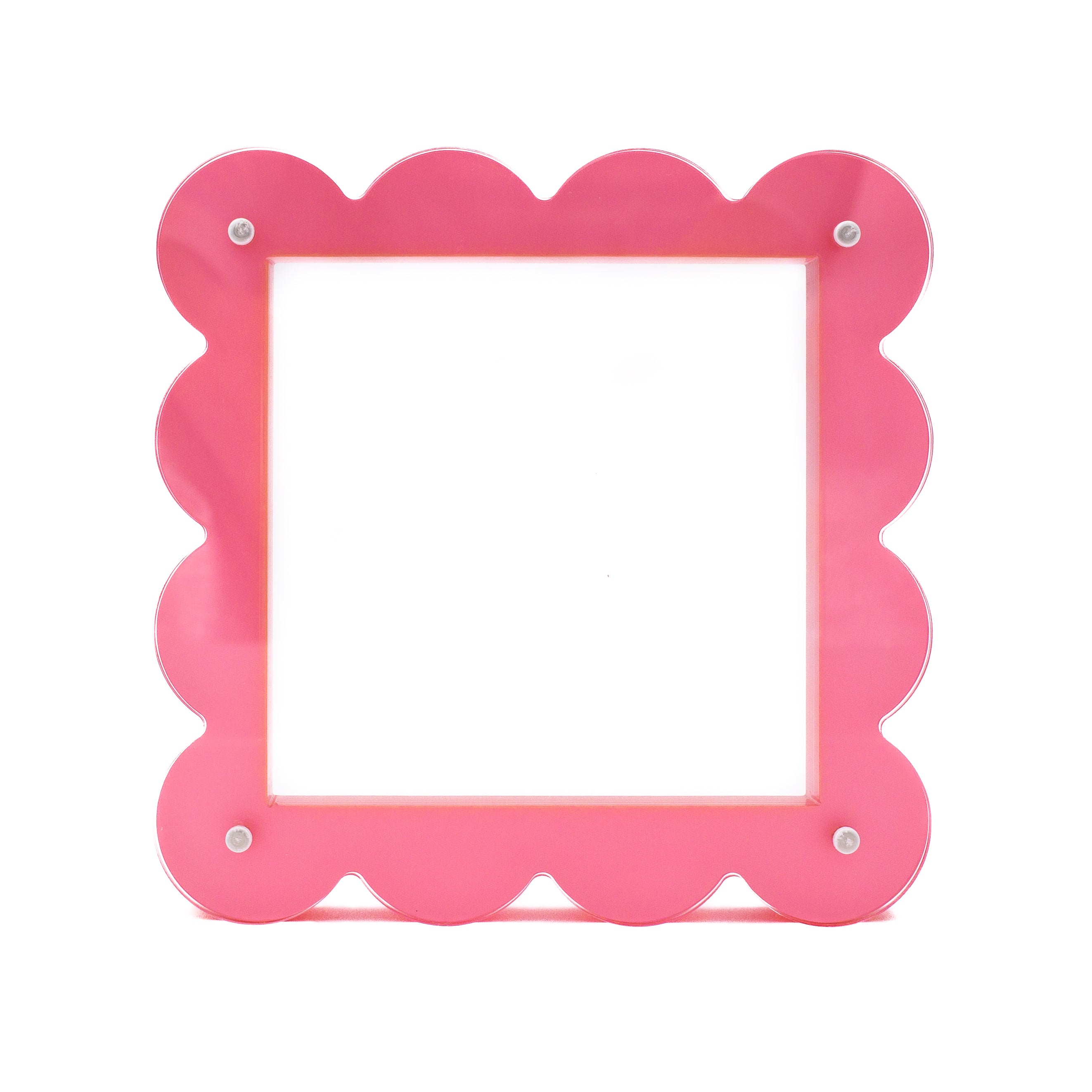 Scallop Acrylic Frame - 4" Square