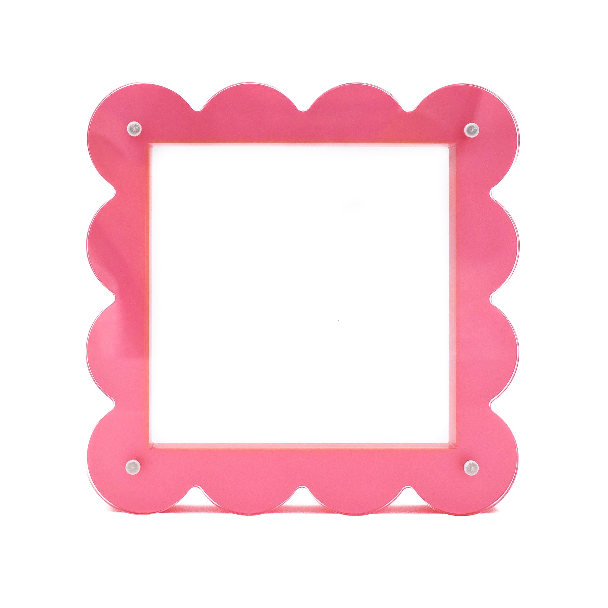 Scallop Acrylic Frame - 4" Square