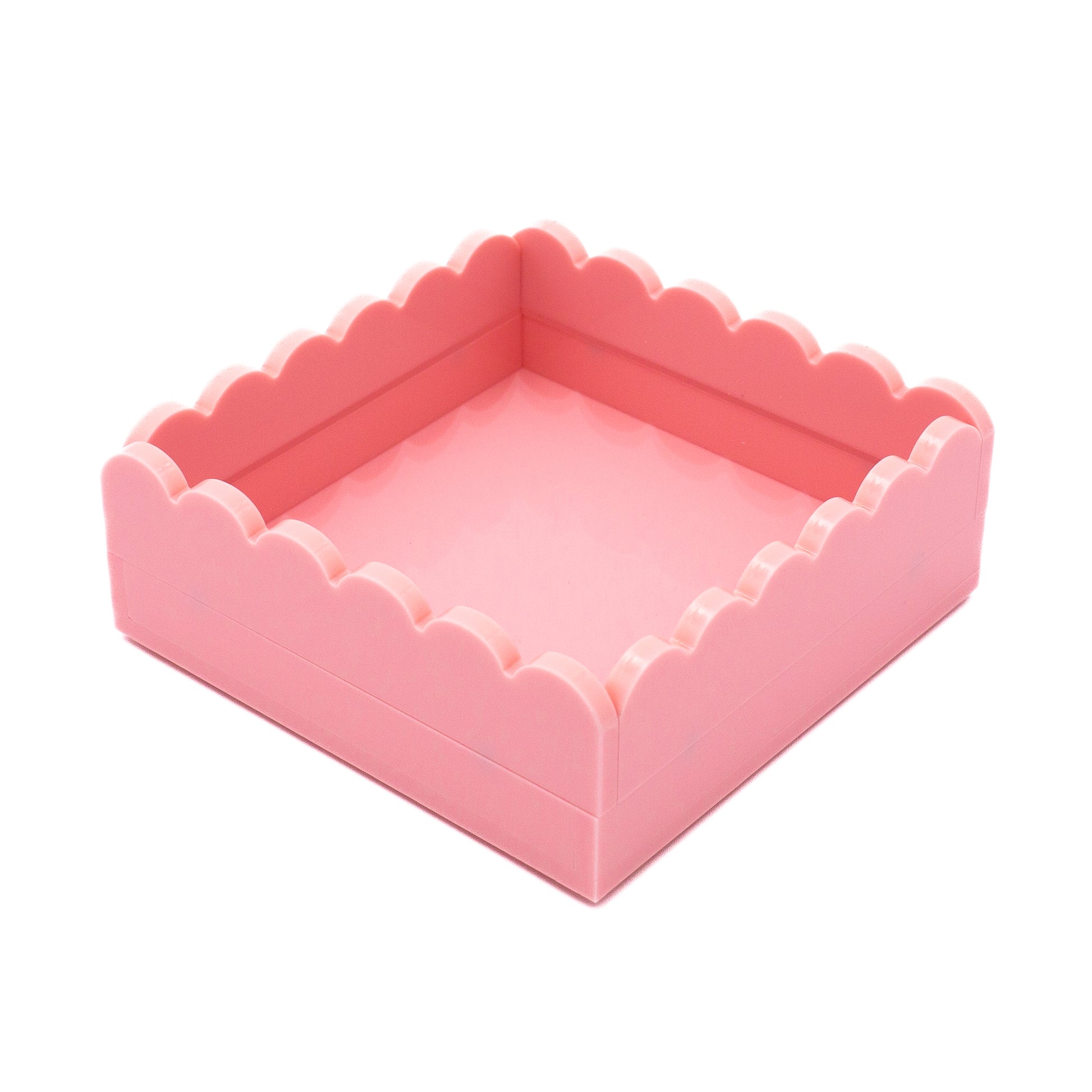 Scallop Acrylic Tray - 5" Square
