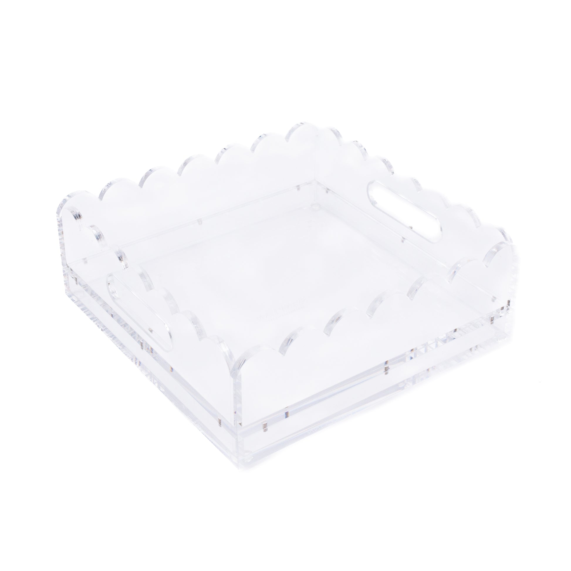 Scallop Acrylic Tray - 8x8" Square