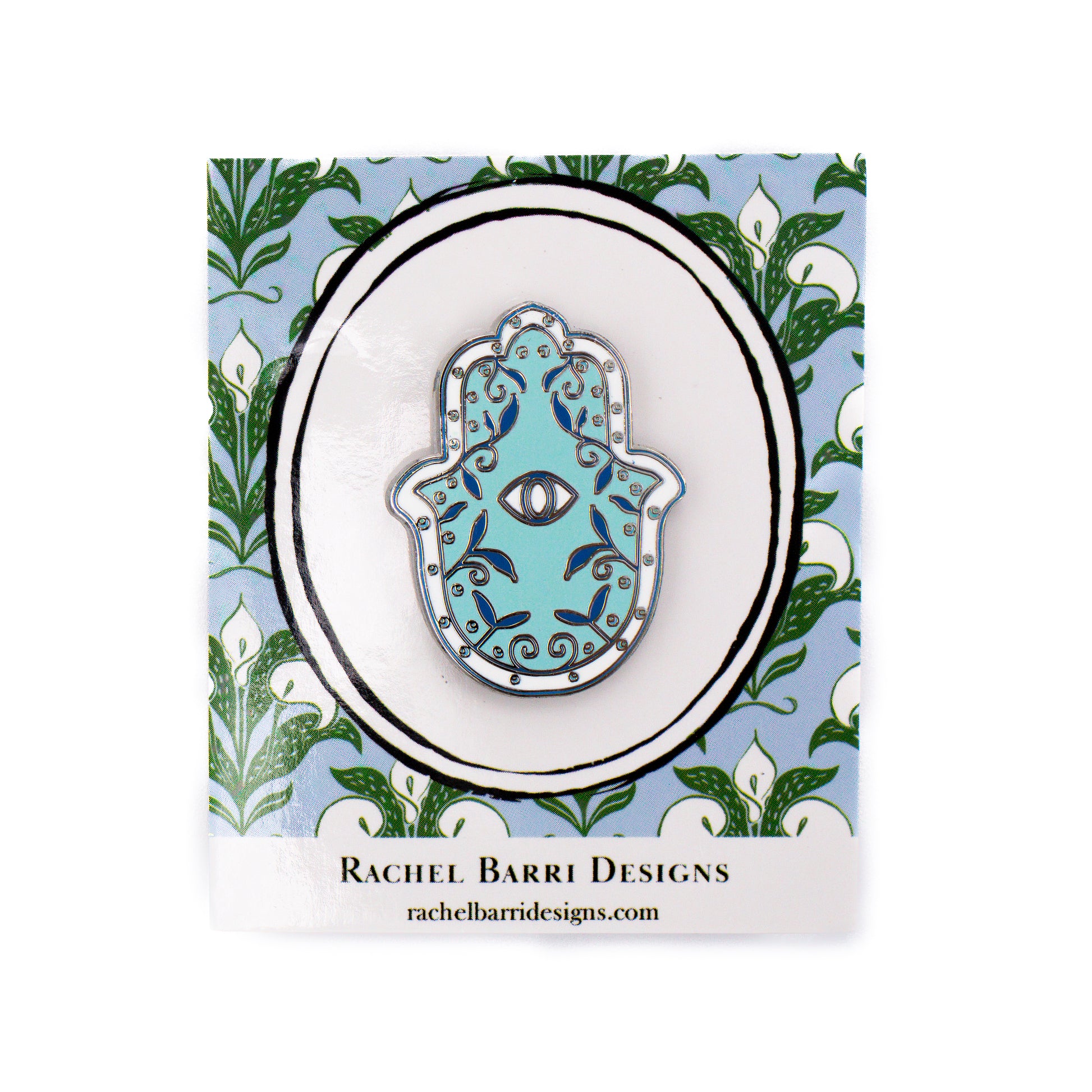 Garden Hamsa (Blue) Needle Minder