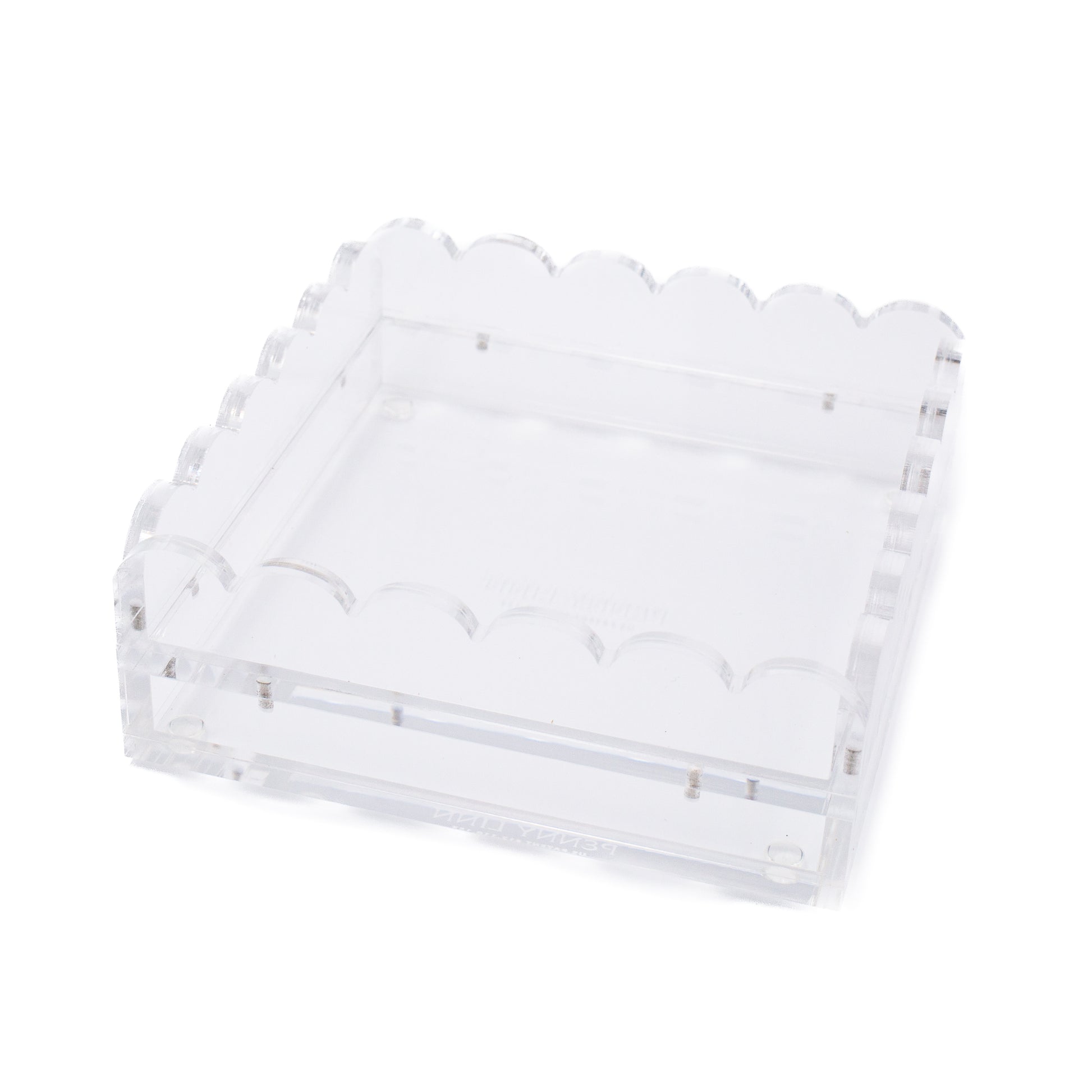 Scallop Acrylic Tray - 5" Square