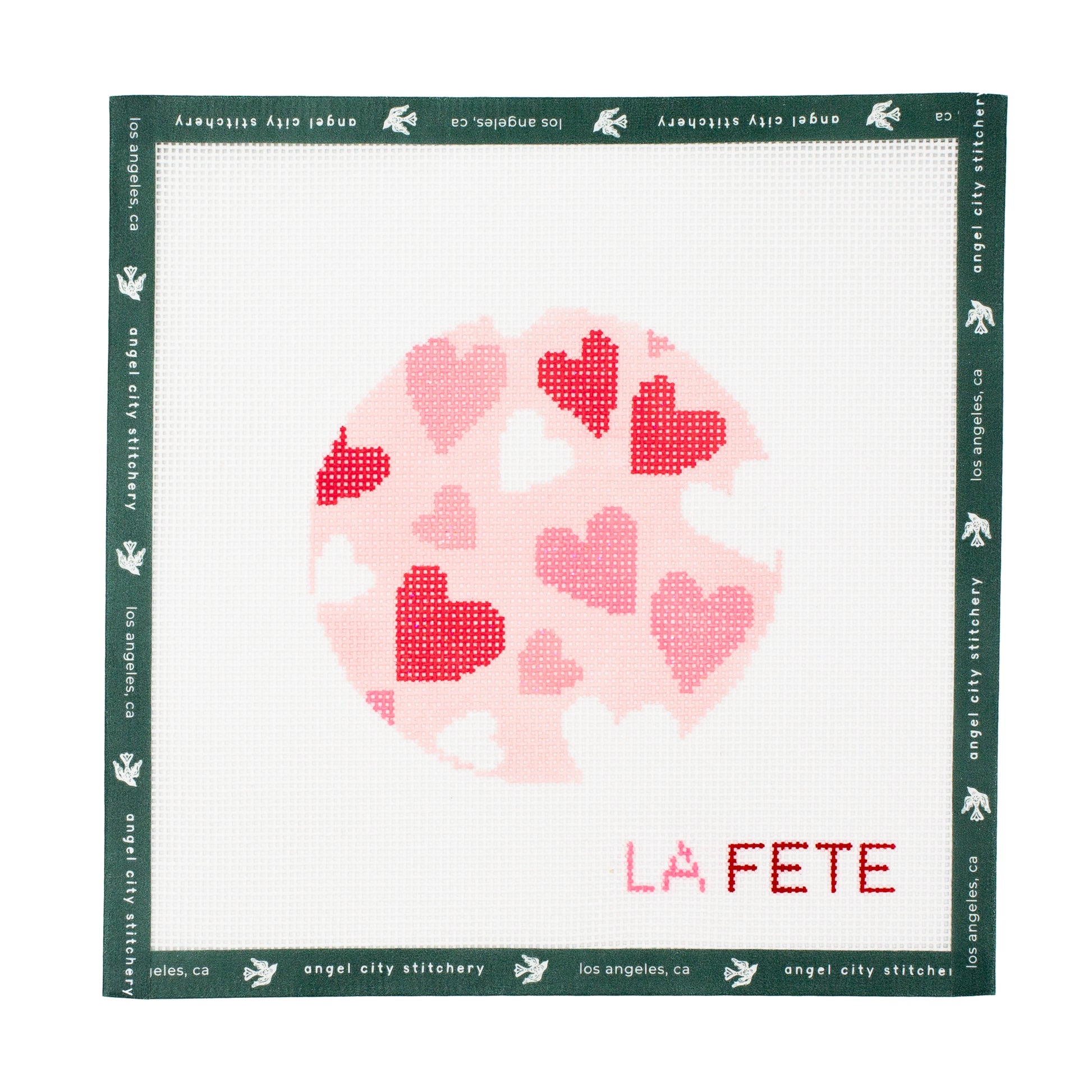 Heart Love Round with Glitter
