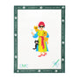Cross-stitch Embroidery canvas character holding cats, framed by 'angel city embroidery' branding.